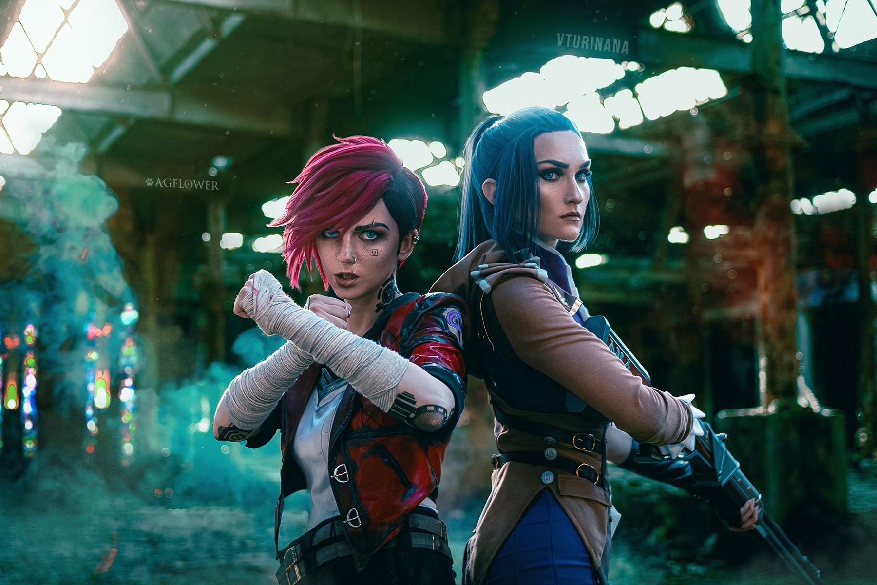 Vi and Caitlyn - Косплееры, Косплей, Фотография, Фотосессия, VI, Caitlyn (LoL), League of Legends, Длиннопост, Arcane