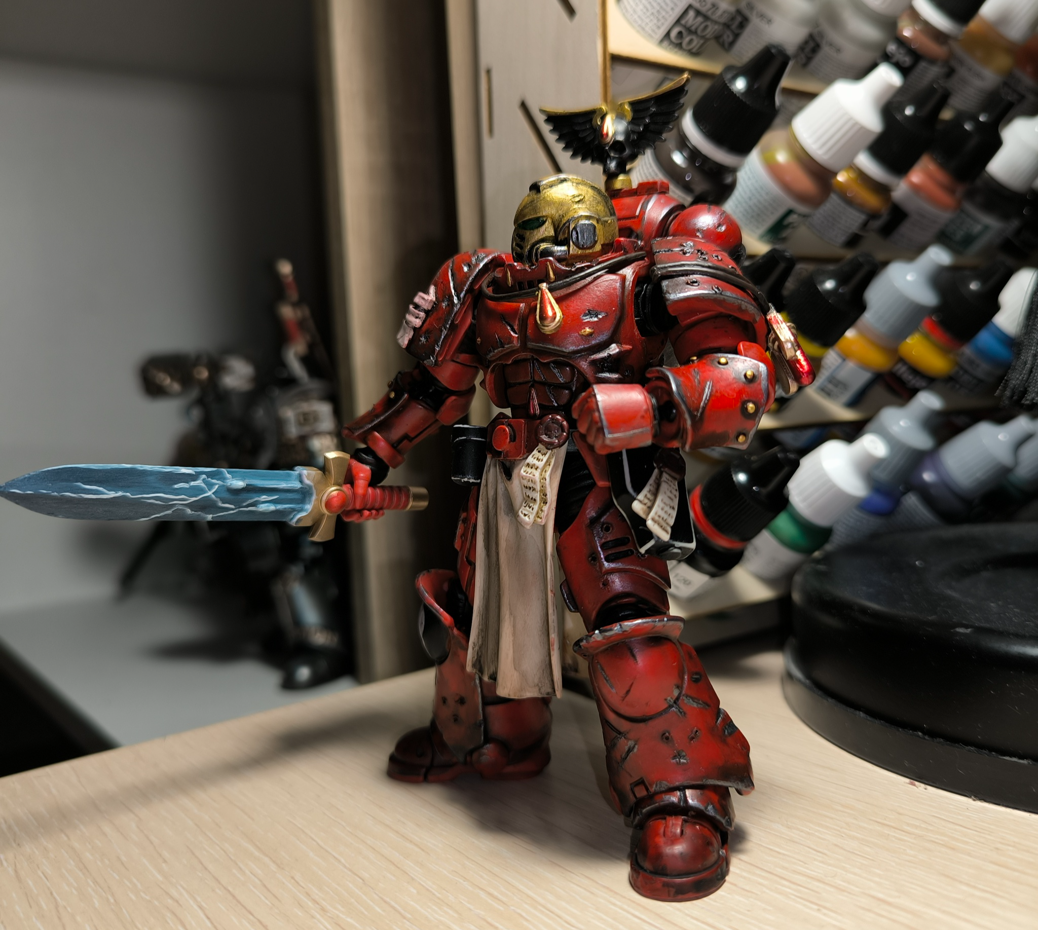 JoyToy Warhammer 40K - Blood Angels Veteran Vigna - My, Warhammer, Warhammer 40k, Joy toy, Primaris space marines, Loyal Space marines, Adeptus Astartes, Longpost