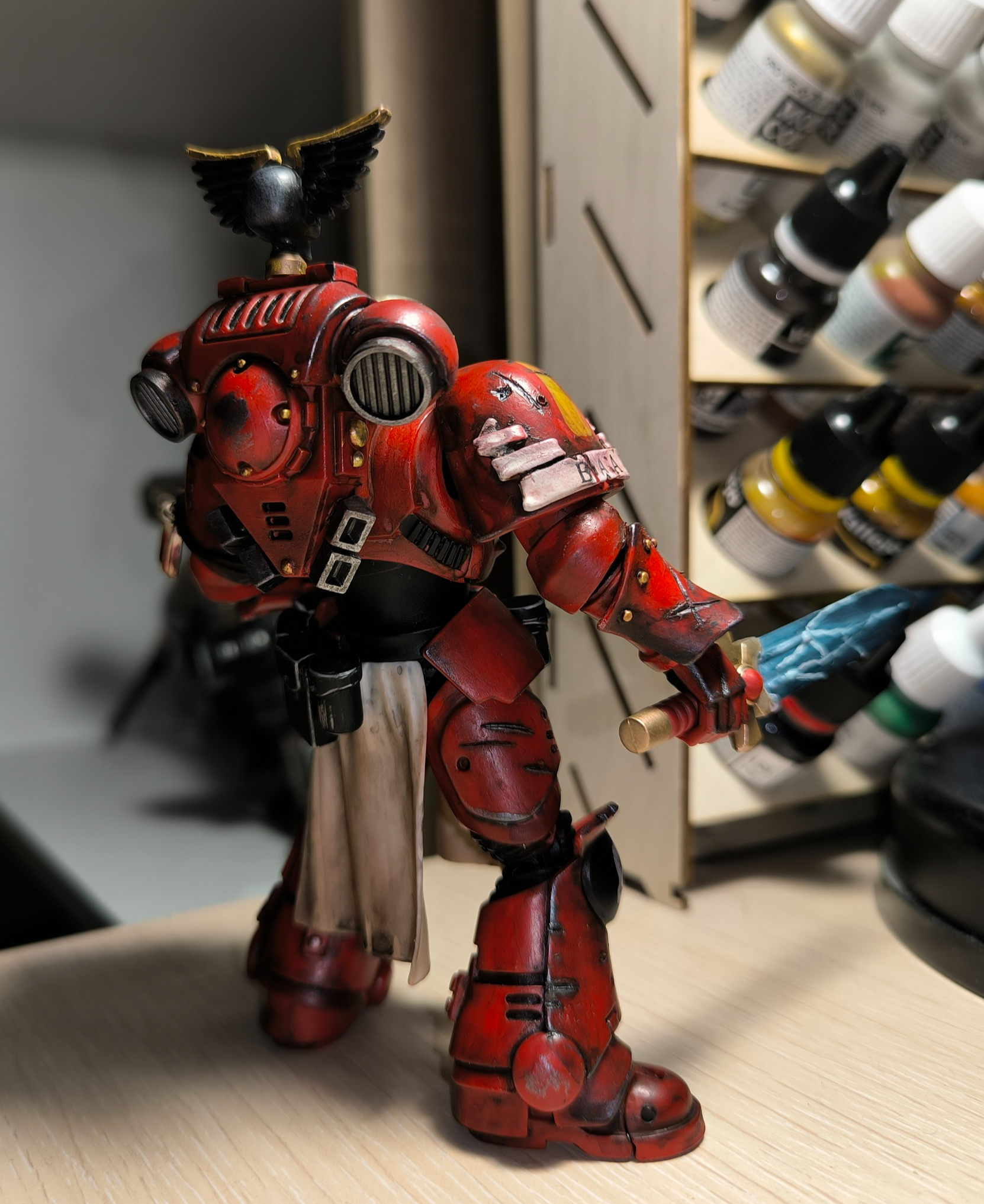 JoyToy Warhammer 40K - Blood Angels Veteran Vigna - My, Warhammer, Warhammer 40k, Joy toy, Primaris space marines, Loyal Space marines, Adeptus Astartes, Longpost