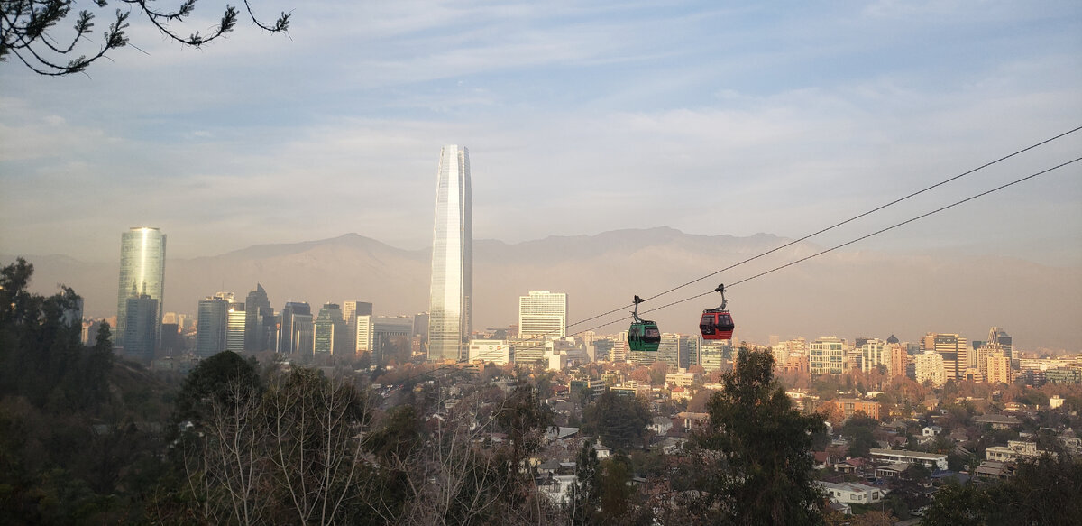 Night view of Santiago. Mount San Cristobal - My, Solo travel, Bike trip, Travels, A bike, South America, Chile, Santiago, Bike ride, Cyclist, Town, City walk, Andes, Longpost