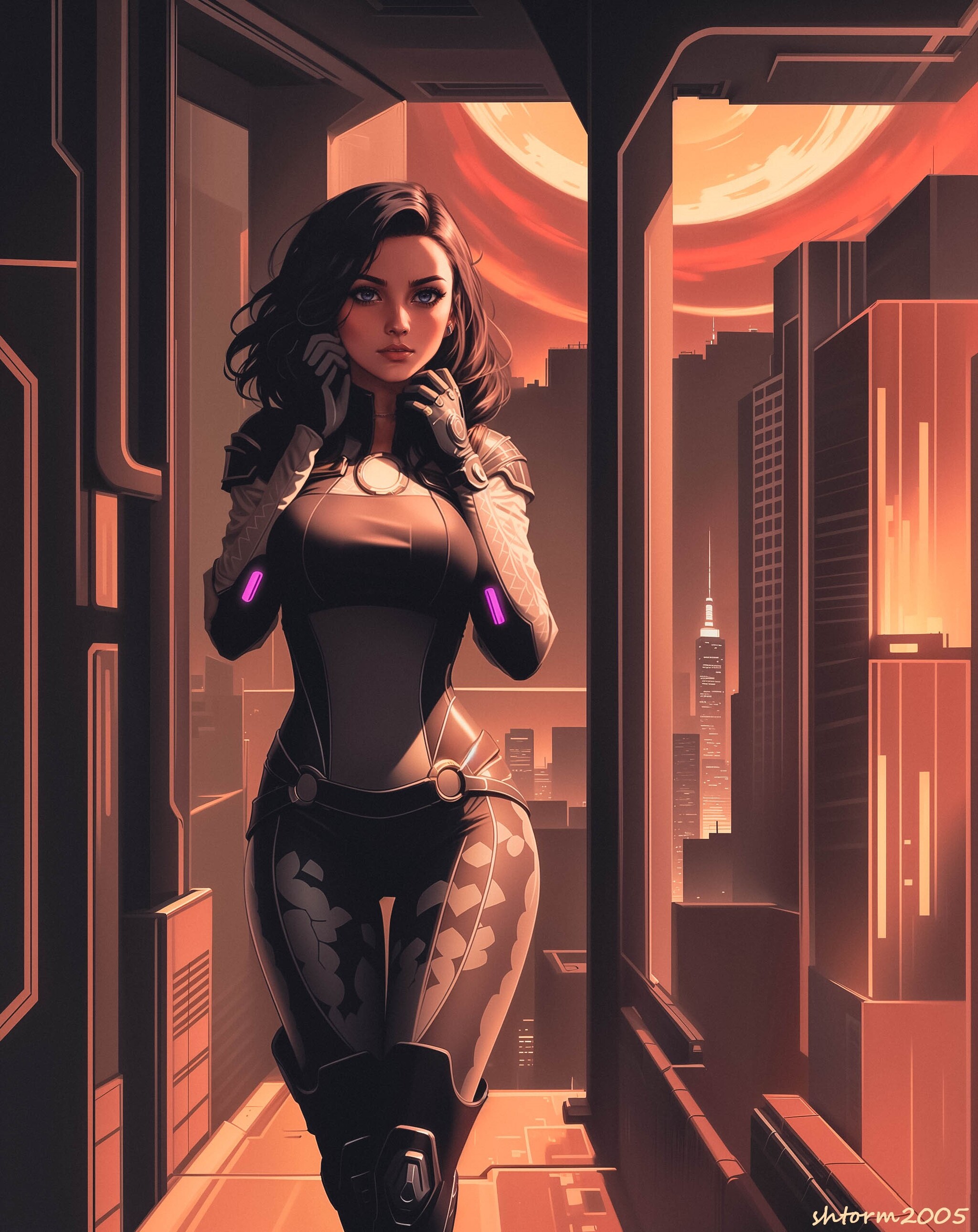 [art] Miss Perfect (+bonus) - My, Miranda Lawson, Stable diffusion, Mass effect, Neural network art, Girls, Game art, Longpost