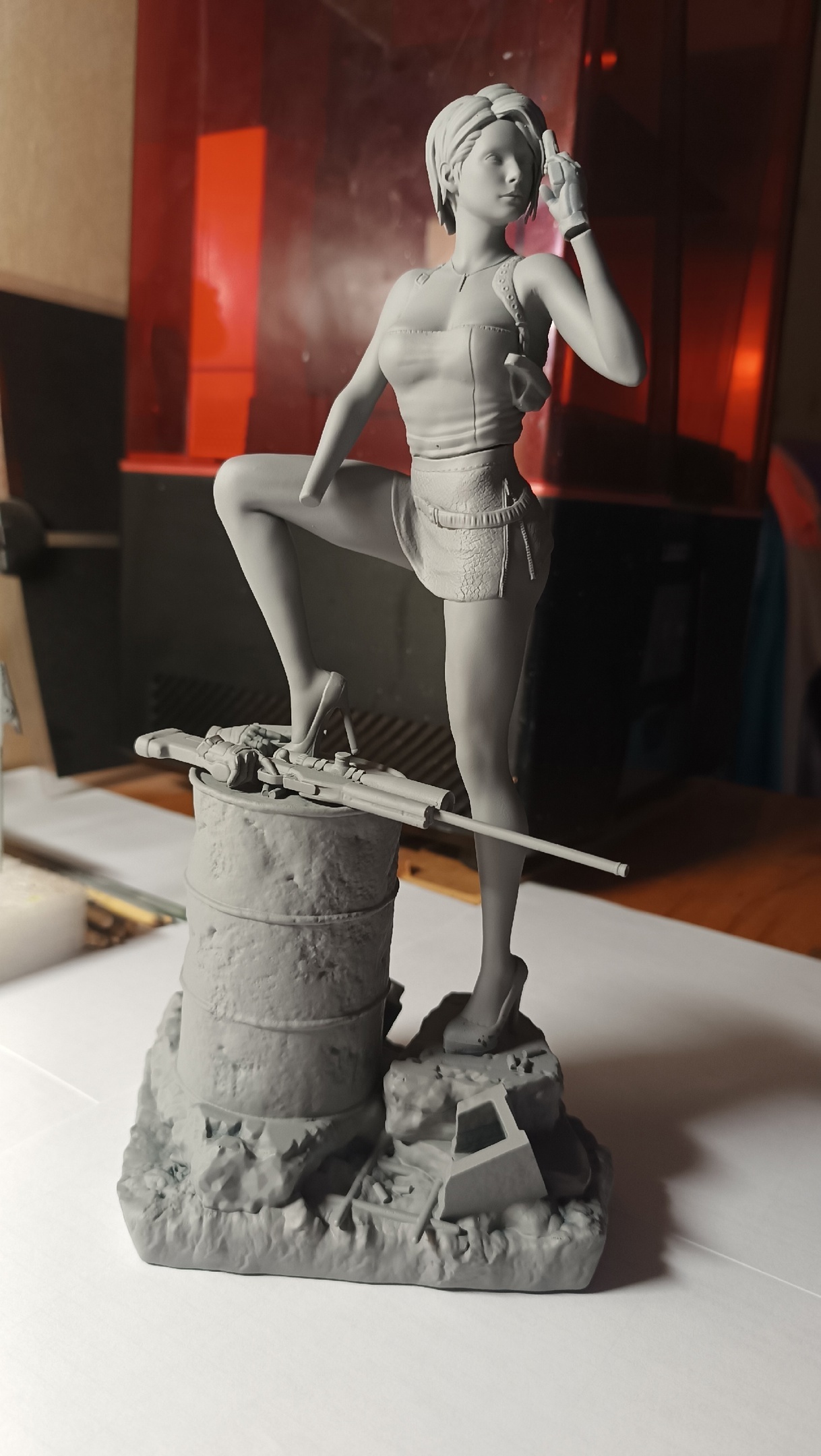 Jill Valentine - My, 3D печать, 3D printer, Painting, Figurines, 3D, Jill valentine, Painting, Painting miniatures, Resident evil, Resident evil 3, Scale model, Longpost