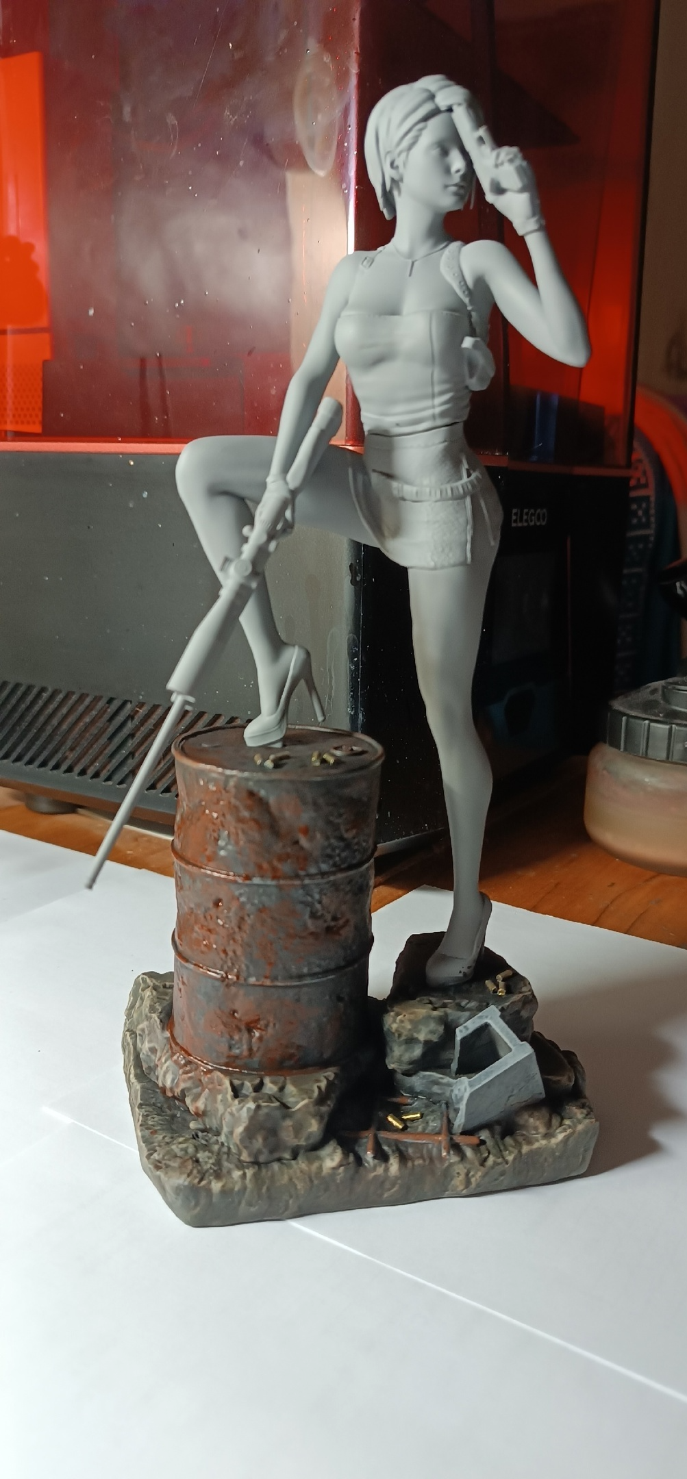 Jill Valentine - My, 3D печать, 3D printer, Painting, Figurines, 3D, Jill valentine, Painting, Painting miniatures, Resident evil, Resident evil 3, Scale model, Longpost