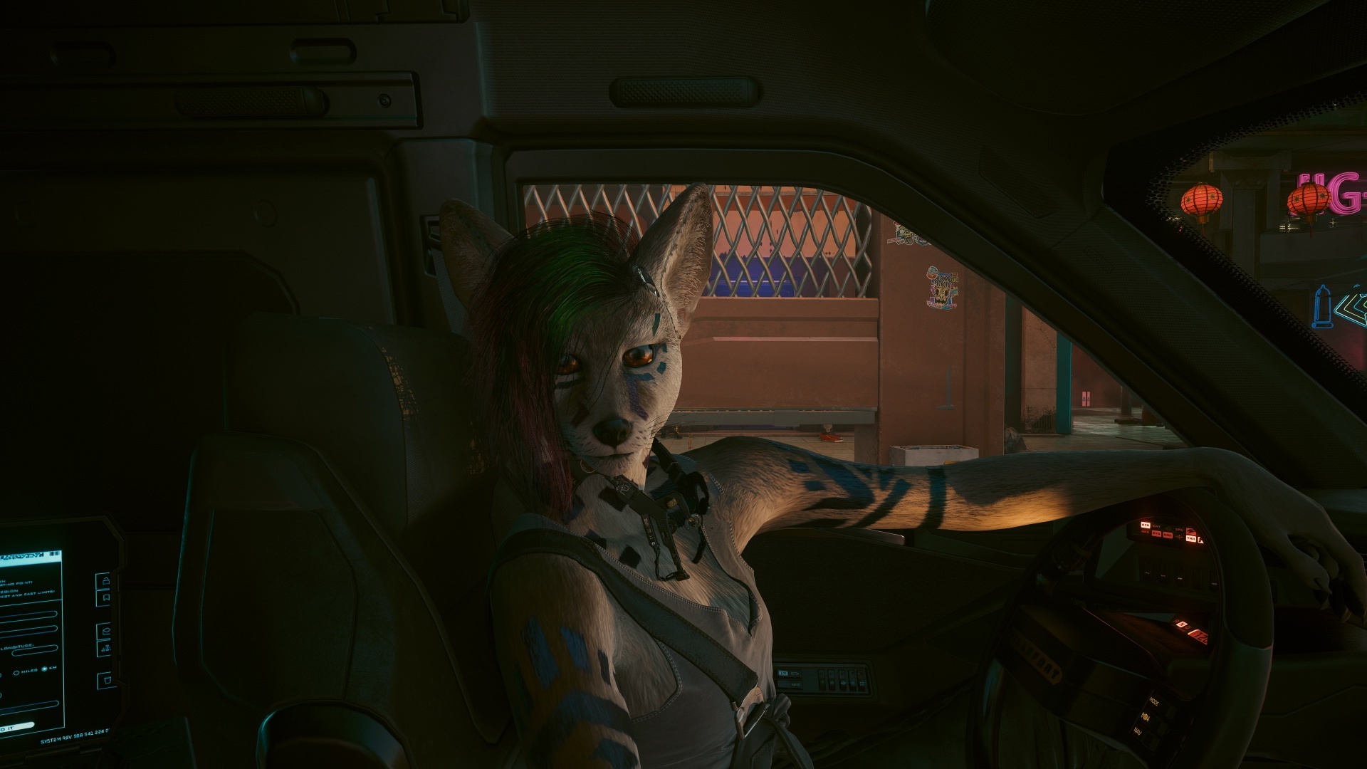 Furries in Cyberpunk 2077 #23 Foxy V Biosculpted Exotics Mod + Biosculpted Exotics Retexture and Fixes - My, Furry, Cyberpunk 2077, Screenshot, Fashion, Longpost, Fox, Furry fox