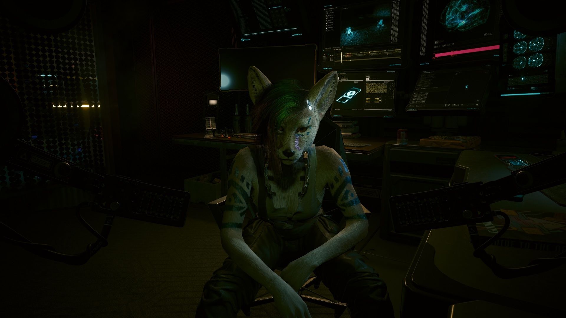 Furries in Cyberpunk 2077 #23 Foxy V Biosculpted Exotics Mod + Biosculpted Exotics Retexture and Fixes - My, Furry, Cyberpunk 2077, Screenshot, Fashion, Longpost, Fox, Furry fox