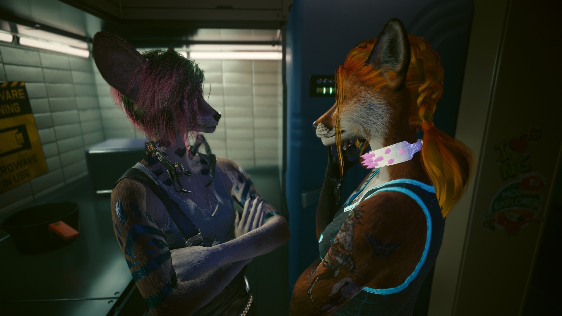 Furries in Cyberpunk 2077 #23 Foxy V Biosculpted Exotics Mod + Biosculpted Exotics Retexture and Fixes - My, Furry, Cyberpunk 2077, Screenshot, Fashion, Longpost, Fox, Furry fox