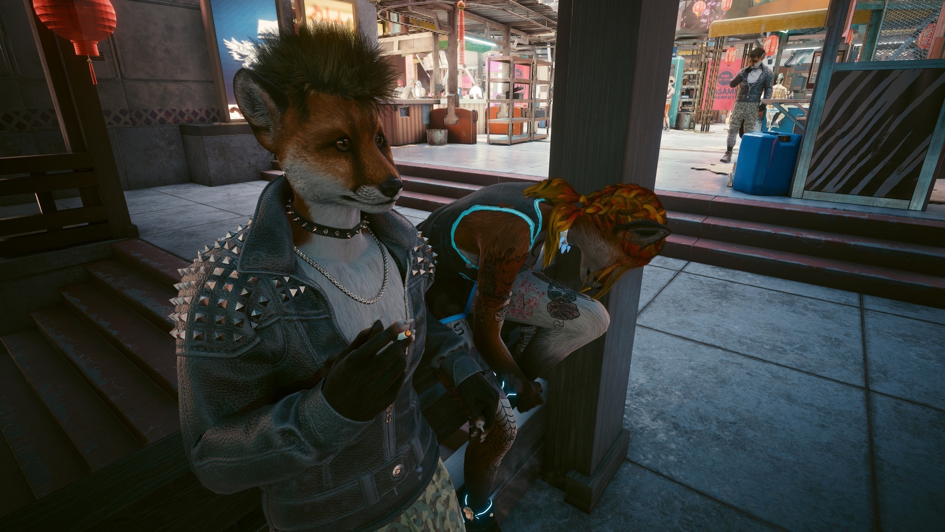 Furries in Cyberpunk 2077 #23 Foxy V Biosculpted Exotics Mod + Biosculpted Exotics Retexture and Fixes - My, Furry, Cyberpunk 2077, Screenshot, Fashion, Longpost, Fox, Furry fox