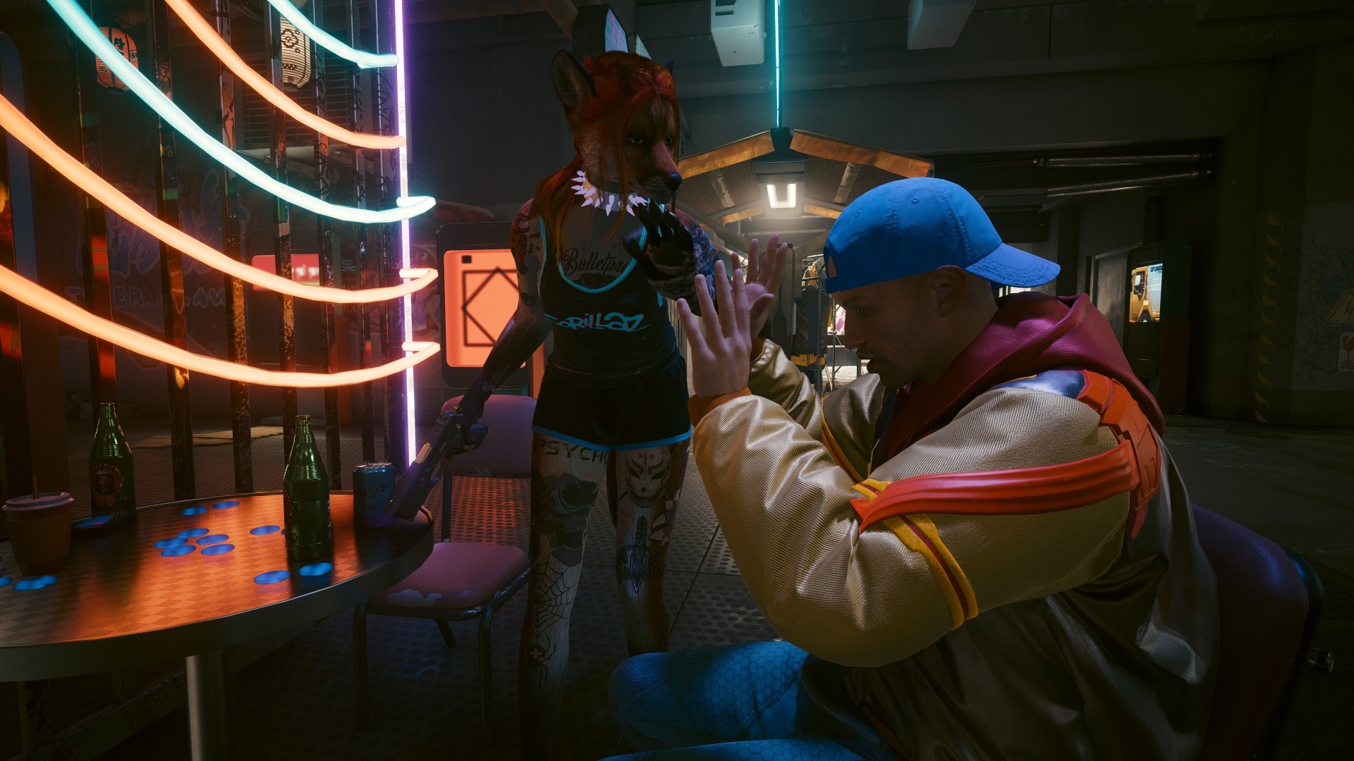 Furries in Cyberpunk 2077 #23 Foxy V Biosculpted Exotics Mod + Biosculpted Exotics Retexture and Fixes - My, Furry, Cyberpunk 2077, Screenshot, Fashion, Longpost, Fox, Furry fox