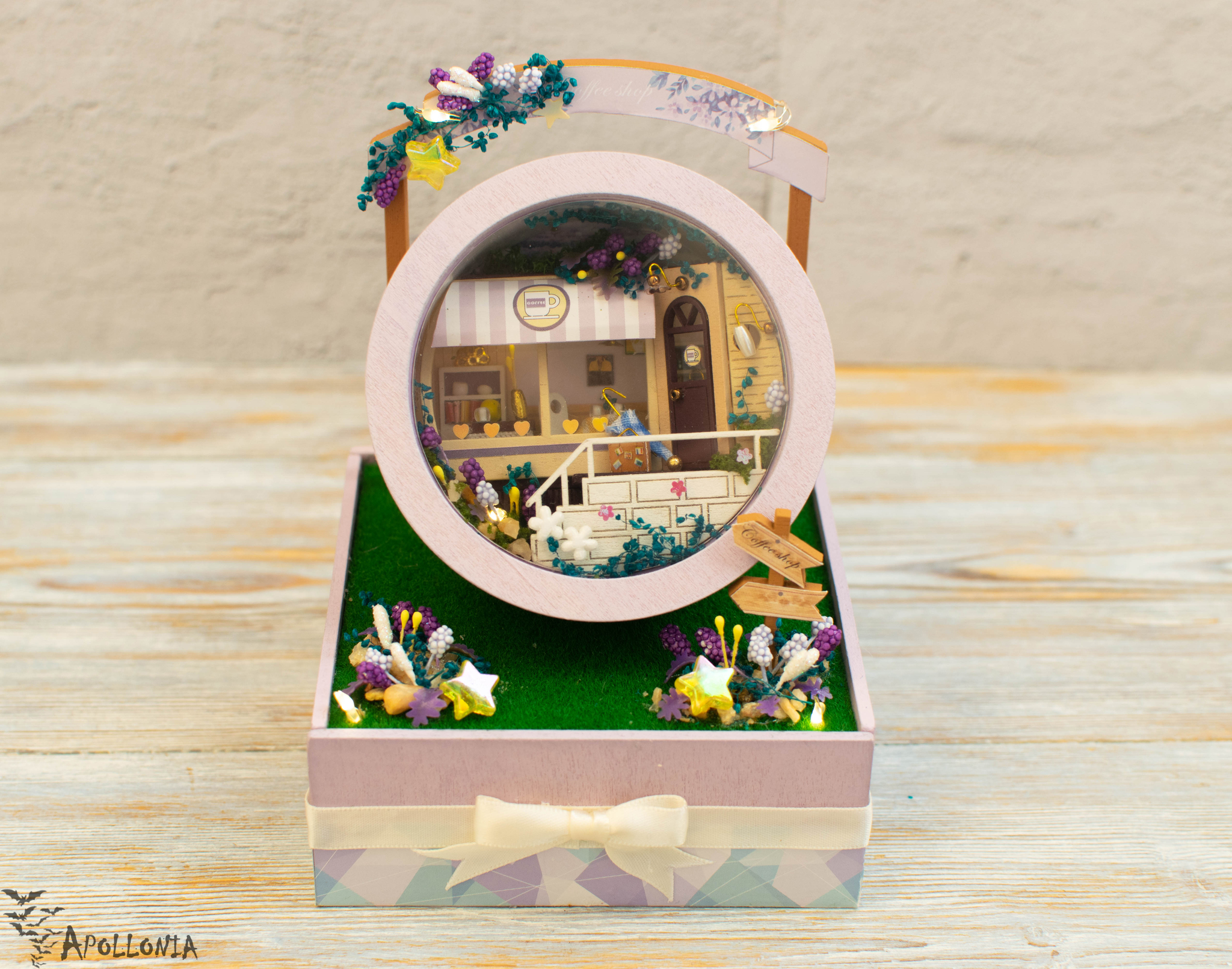 Interior miniature night light that you can look at for a long time - My, With your own hands, Needlework, Handmade, Needlework without process, Creation, Souvenirs, Presents, Decor, Miniature, Longpost