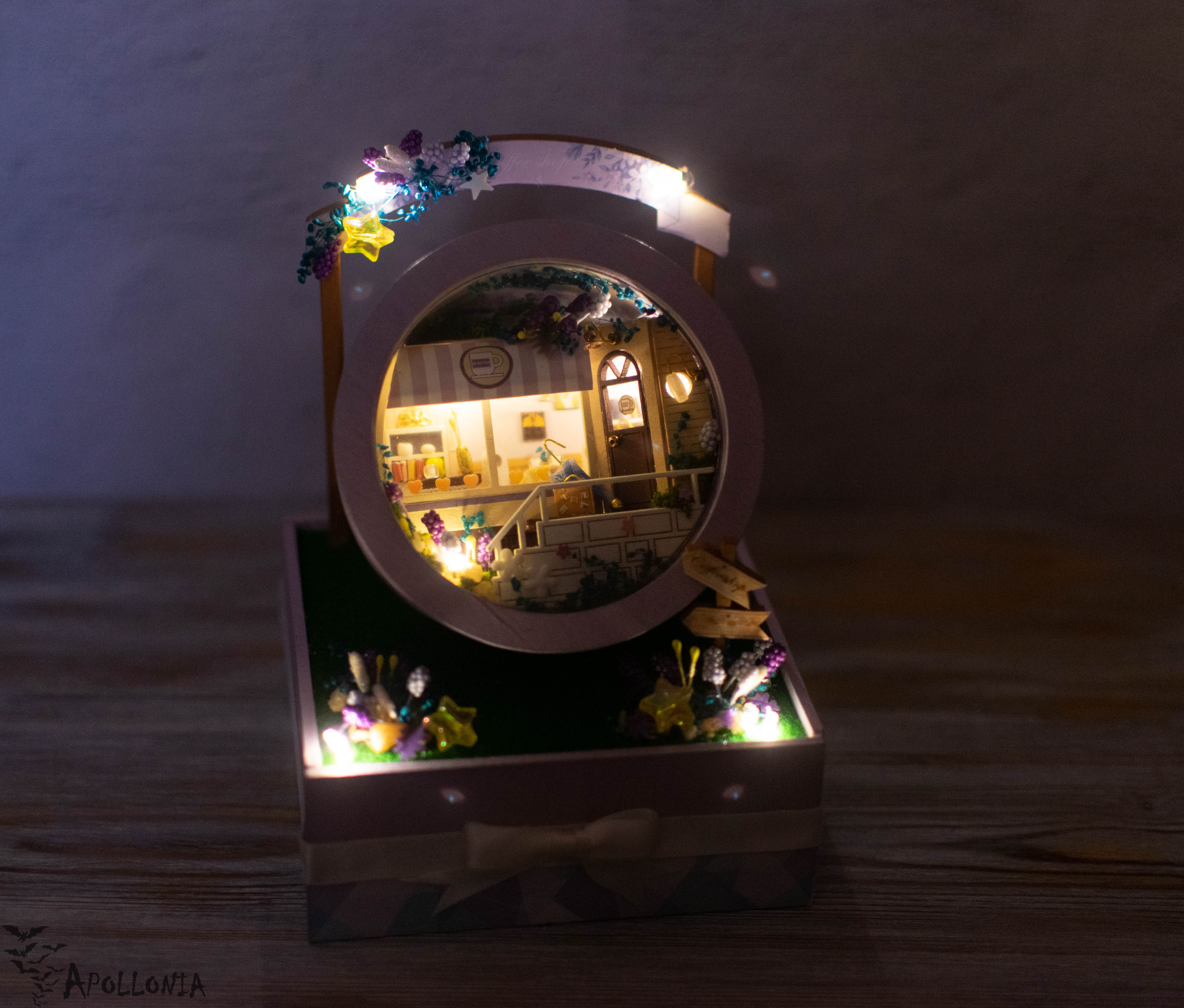 Interior miniature night light that you can look at for a long time - My, With your own hands, Needlework, Handmade, Needlework without process, Creation, Souvenirs, Presents, Decor, Miniature, Longpost