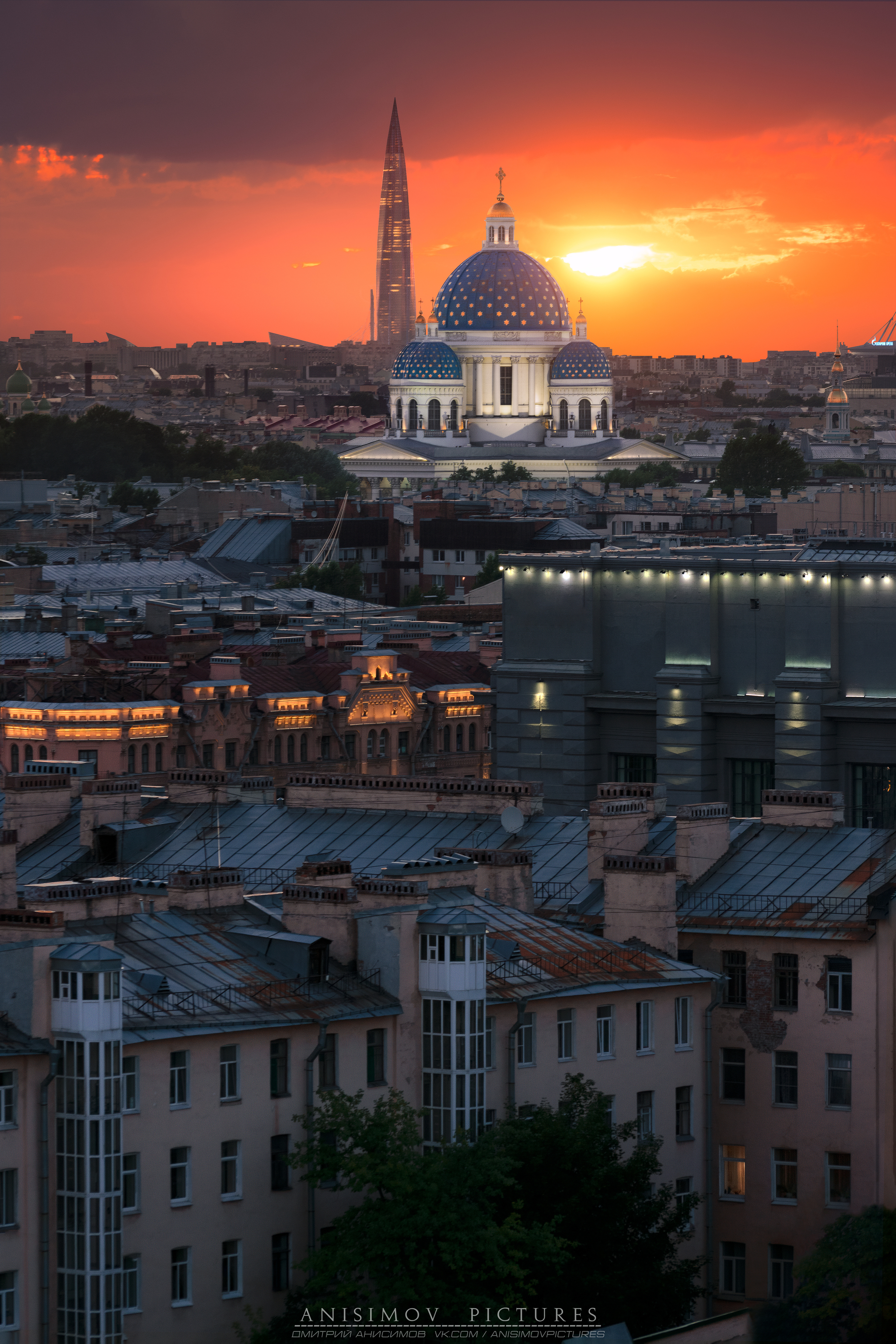 Saint Petersburg - My, The photo, Temple, Church, Sunset, Saint Petersburg, Architecture, sights, Cities of Russia, Building, Lakhta Center