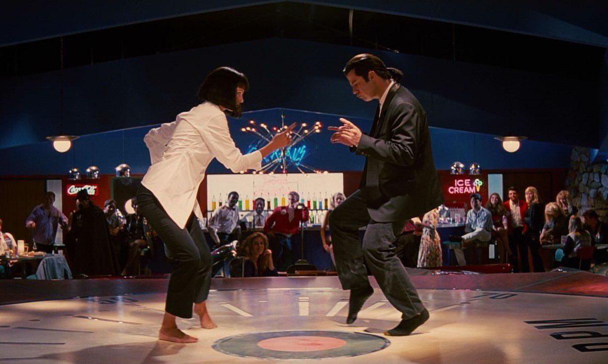 In October 2024, Pulp Fiction, perhaps Quentin Tarantino's most famous film, celebrates its 30th anniversary. - Actors and actresses, Movies, Hollywood, Photos from filming, Quentin Tarantino, Pulp Fiction, Telegram (link), Longpost