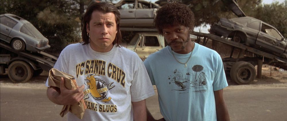 In October 2024, Pulp Fiction, perhaps Quentin Tarantino's most famous film, celebrates its 30th anniversary. - Actors and actresses, Movies, Hollywood, Photos from filming, Quentin Tarantino, Pulp Fiction, Telegram (link), Longpost