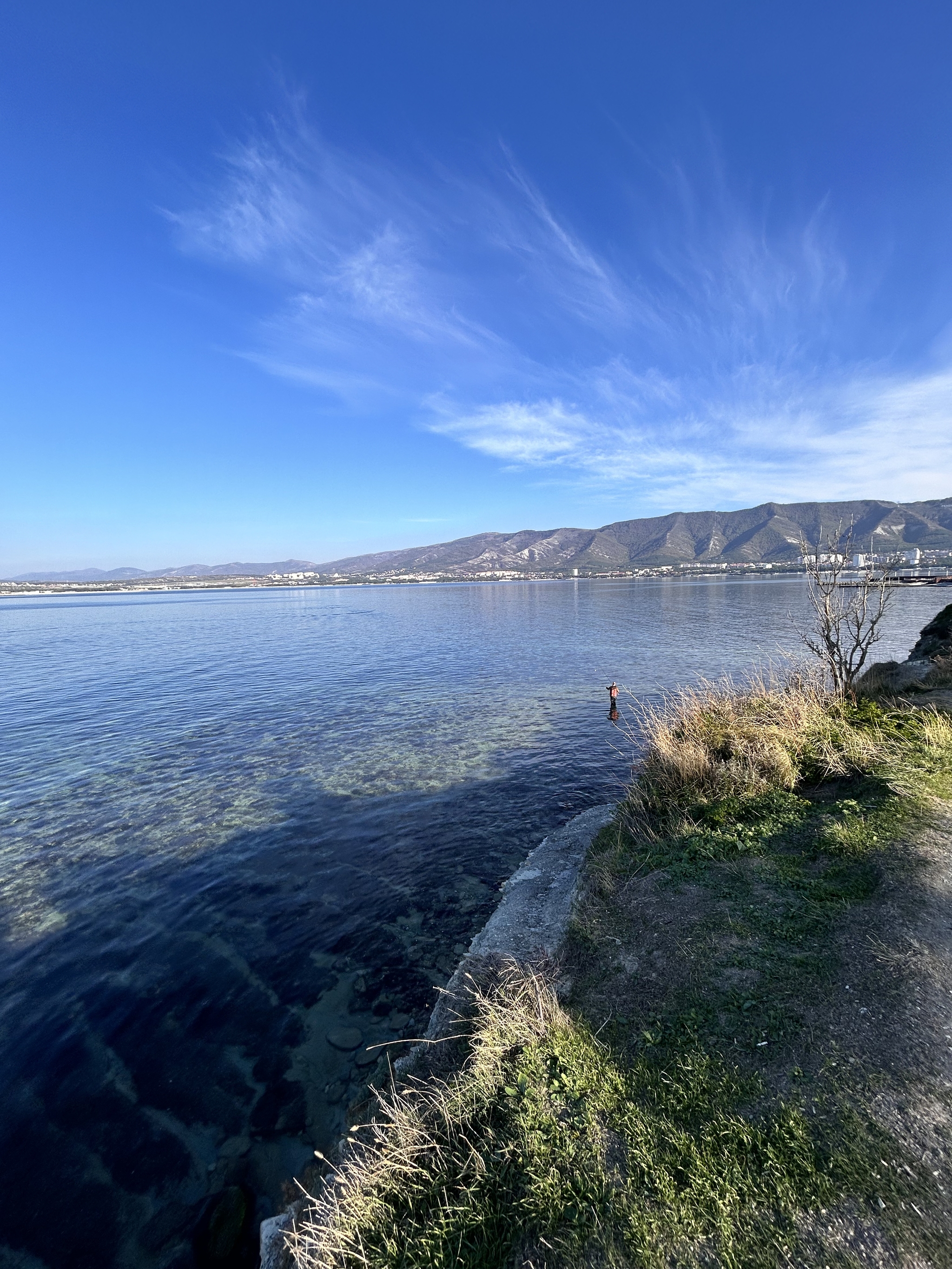 October. Good morning. - My, Gelendzhik, Morning, Mobile photography, Good mood, Black Sea, Sea, Heat, Longpost