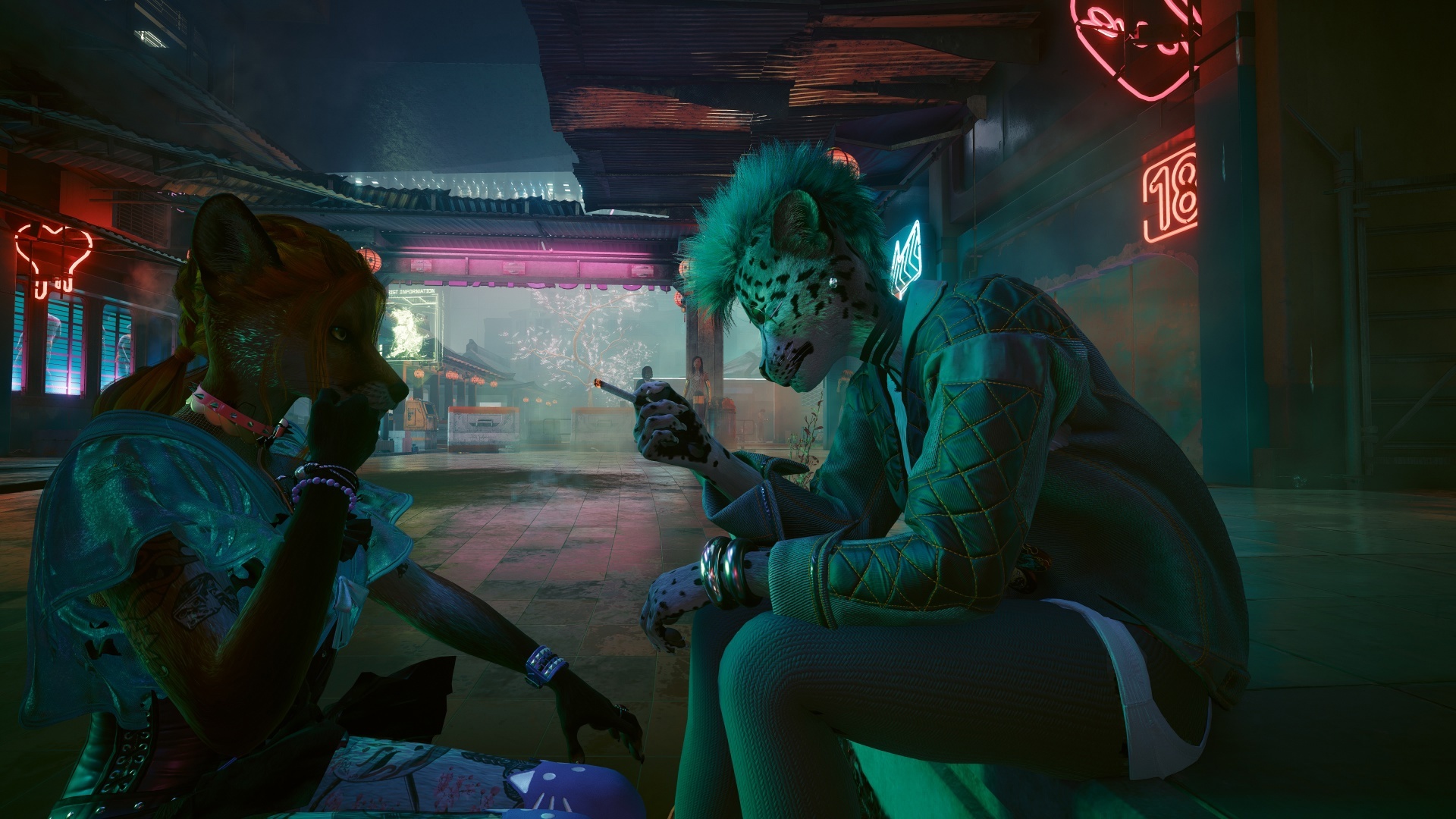 Furries in Cyberpunk 2077 #24 Foxy V Biosculpted Exotics Mod + Biosculpted Exotics Retexture and Fixes - My, Furry, Cyberpunk 2077, Screenshot, Fashion, Longpost, Fox, Furry fox