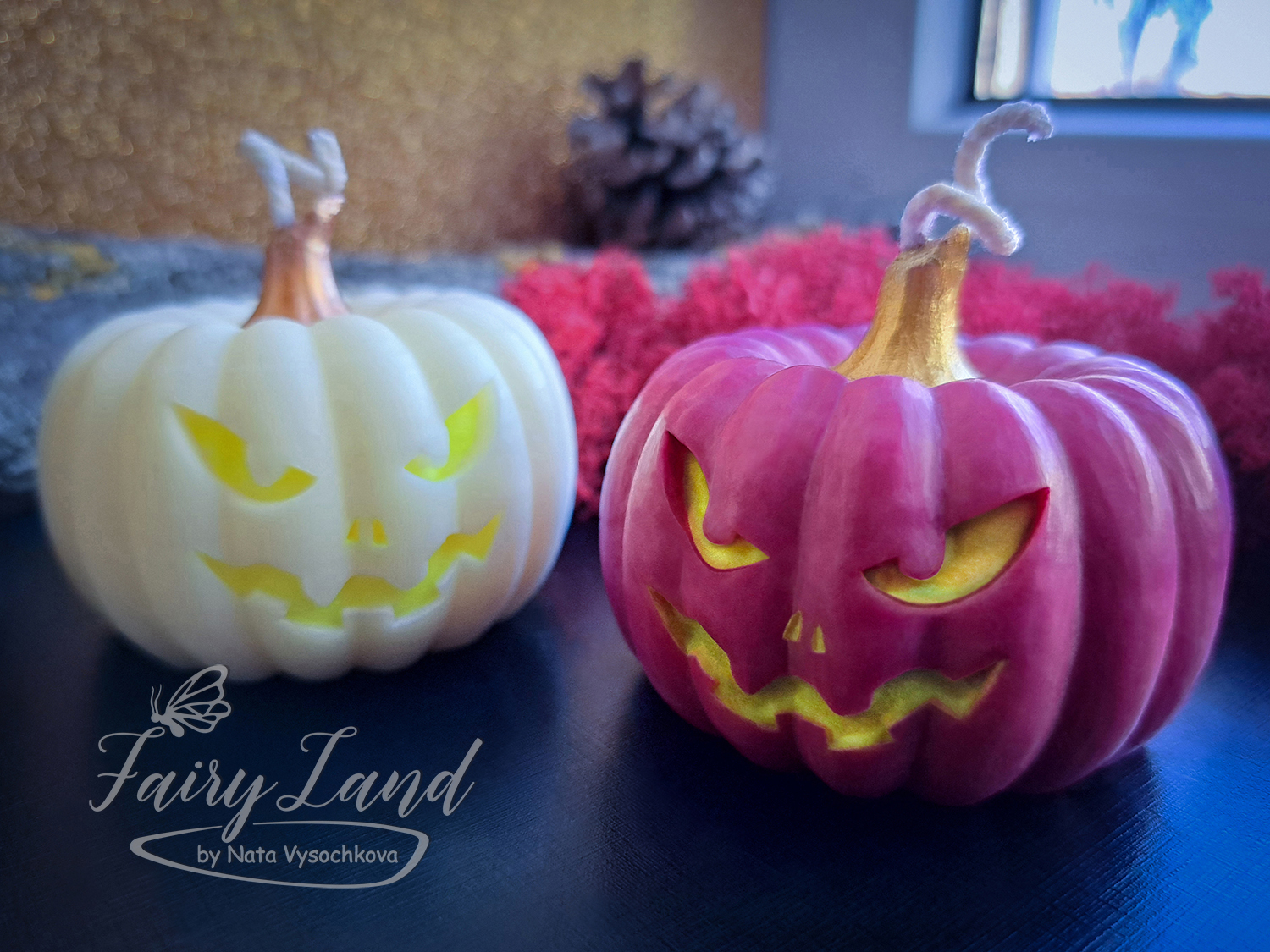 Pumpkin Candles and Magic Cauldrons - My, Decor, With your own hands, Handmade, Creation, Needlework without process, Miniature, Candle, Autumn, Pumpkin, Longpost