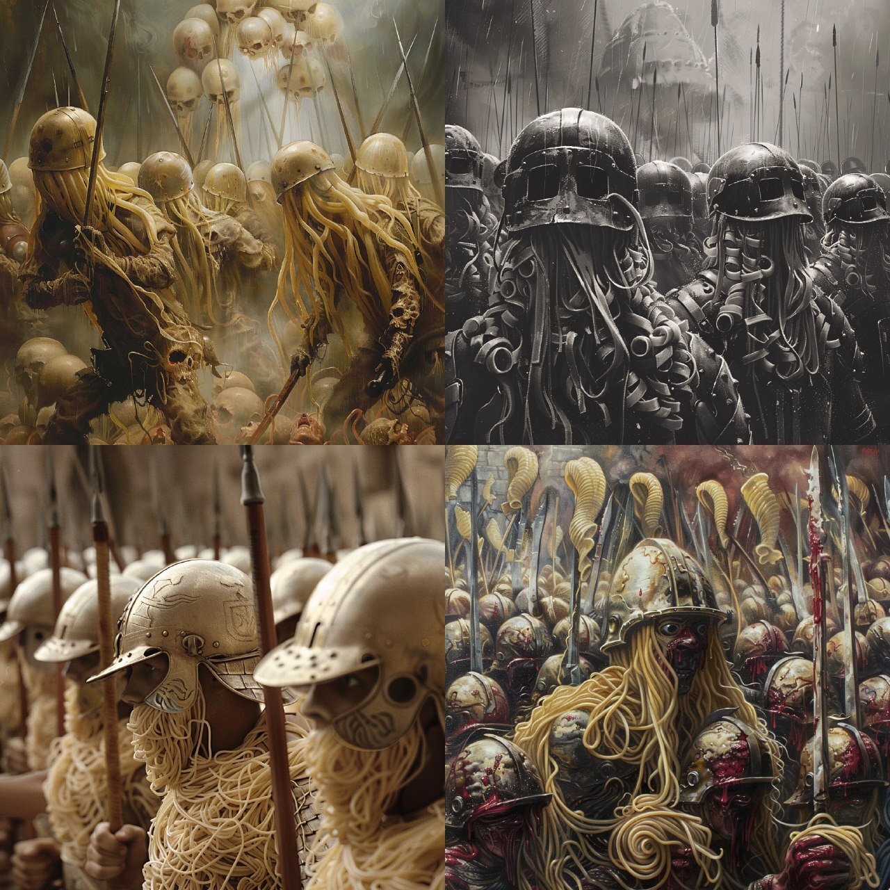 Pastafarian Army - My, Pastafarianism, Midjourney, Neural network art, A wave of posts