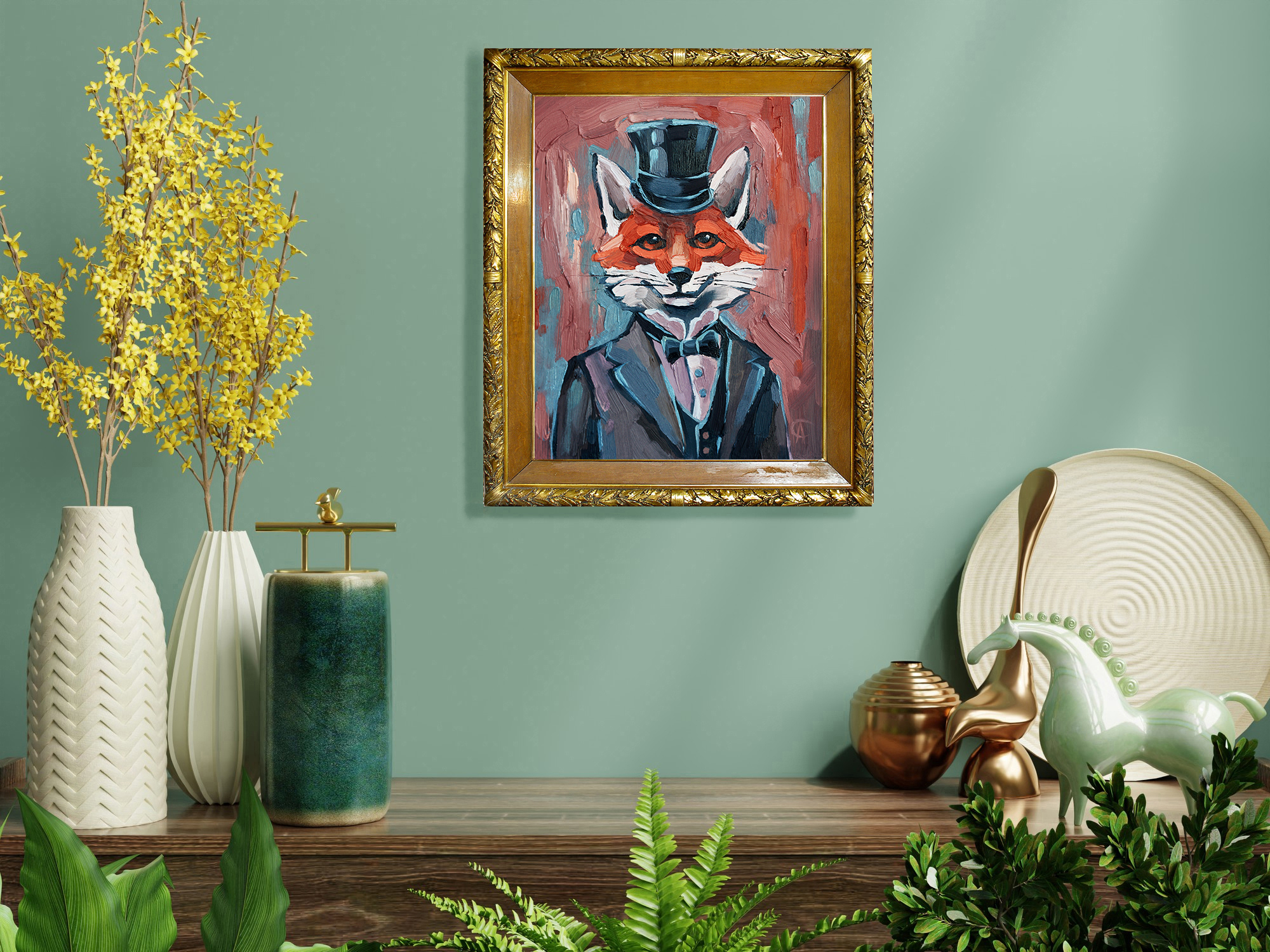 Mr. Fox - My, Fox, Animals, Animalistics, Portrait, Portrait by photo, Painting, Oil painting, Needlework, With your own hands, Creation, Author's painting, Self-taught artist, Painting, Interior, Decor, Decorative arts, Childhood, Painting, Artist, Art, Video, Vertical video, Longpost