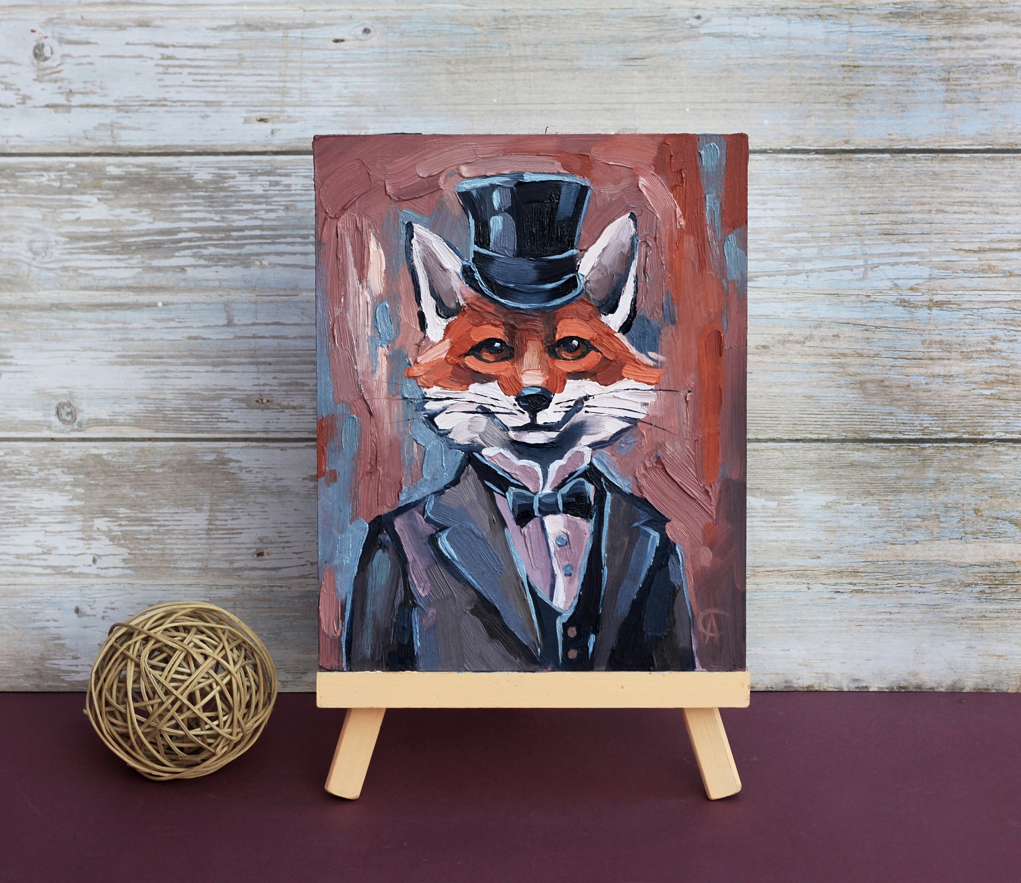 Mr. Fox - My, Fox, Animals, Animalistics, Portrait, Portrait by photo, Painting, Oil painting, Needlework, With your own hands, Creation, Author's painting, Self-taught artist, Painting, Interior, Decor, Decorative arts, Childhood, Painting, Artist, Art, Video, Vertical video, Longpost