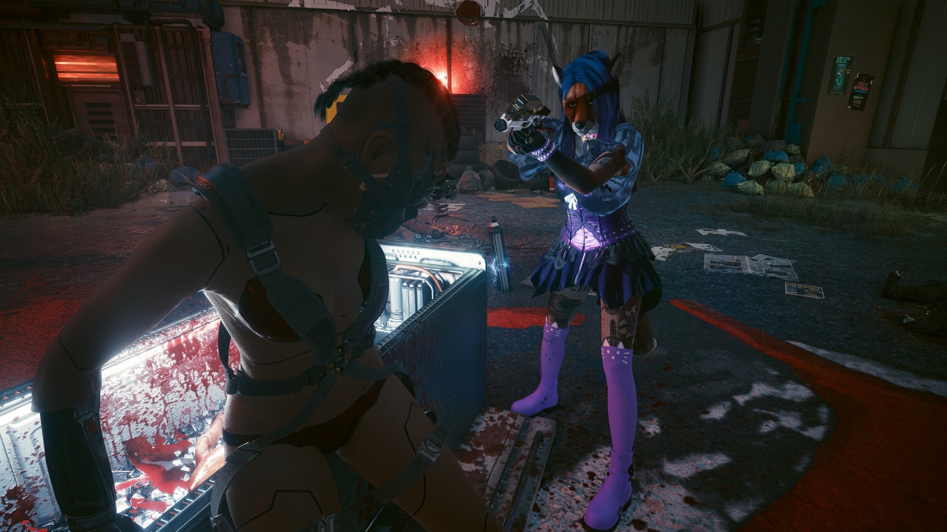 Furries in Cyberpunk 2077 #25 Foxy V Biosculpted Exotics Mod + Biosculpted Exotics Retexture and Fixes - My, Furry, Cyberpunk 2077, Screenshot, Fashion, Longpost, Fox, Furry fox