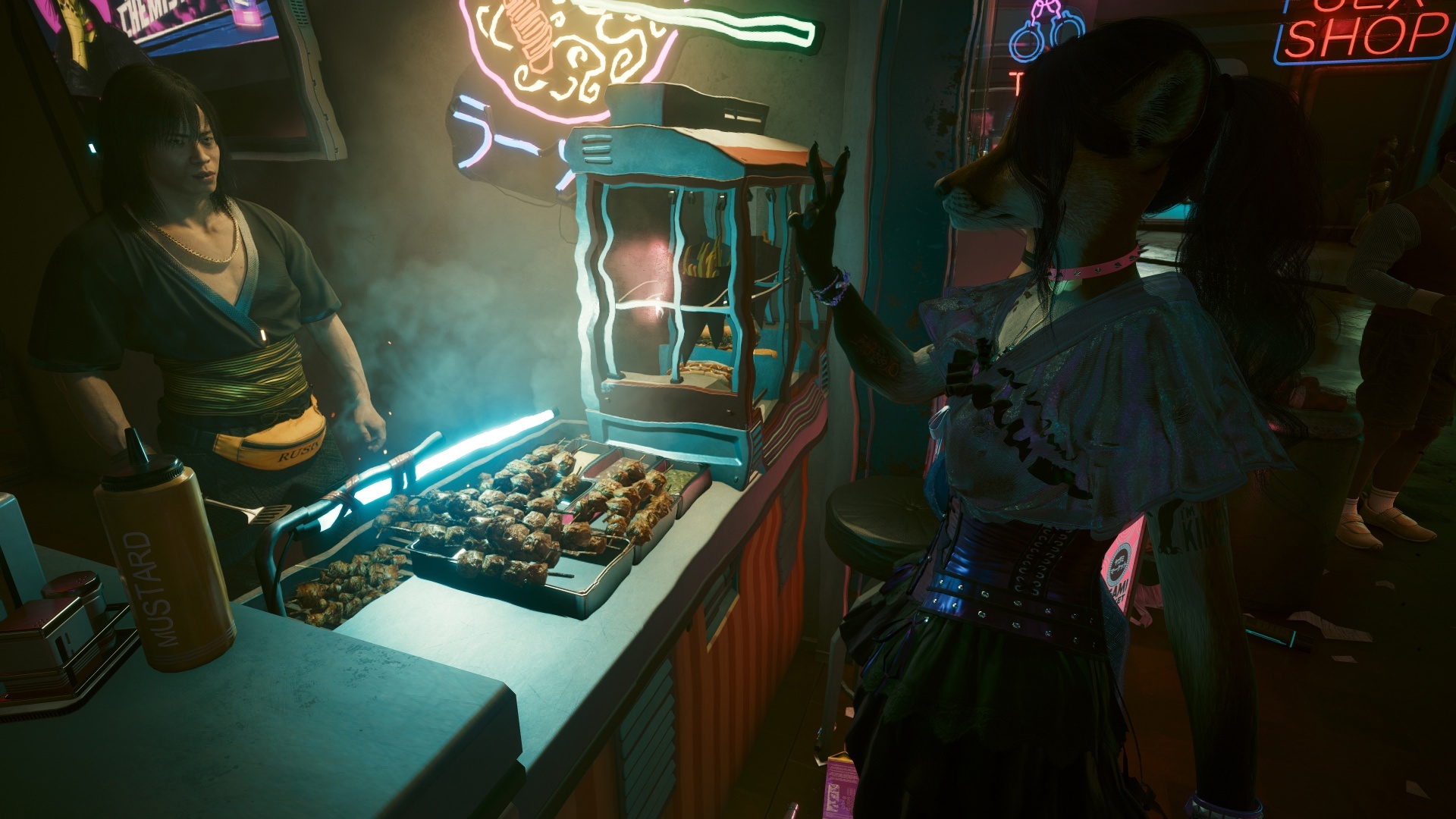 Furries in Cyberpunk 2077 #25 Foxy V Biosculpted Exotics Mod + Biosculpted Exotics Retexture and Fixes - My, Furry, Cyberpunk 2077, Screenshot, Fashion, Longpost, Fox, Furry fox