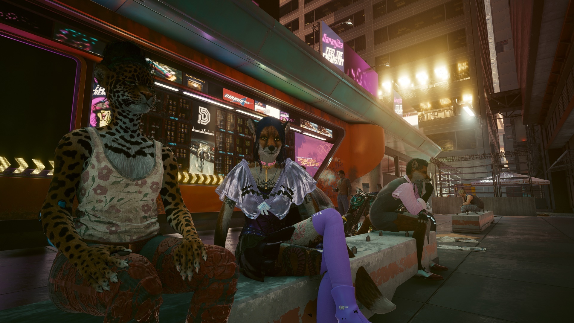 Furries in Cyberpunk 2077 #25 Foxy V Biosculpted Exotics Mod + Biosculpted Exotics Retexture and Fixes - My, Furry, Cyberpunk 2077, Screenshot, Fashion, Longpost, Fox, Furry fox