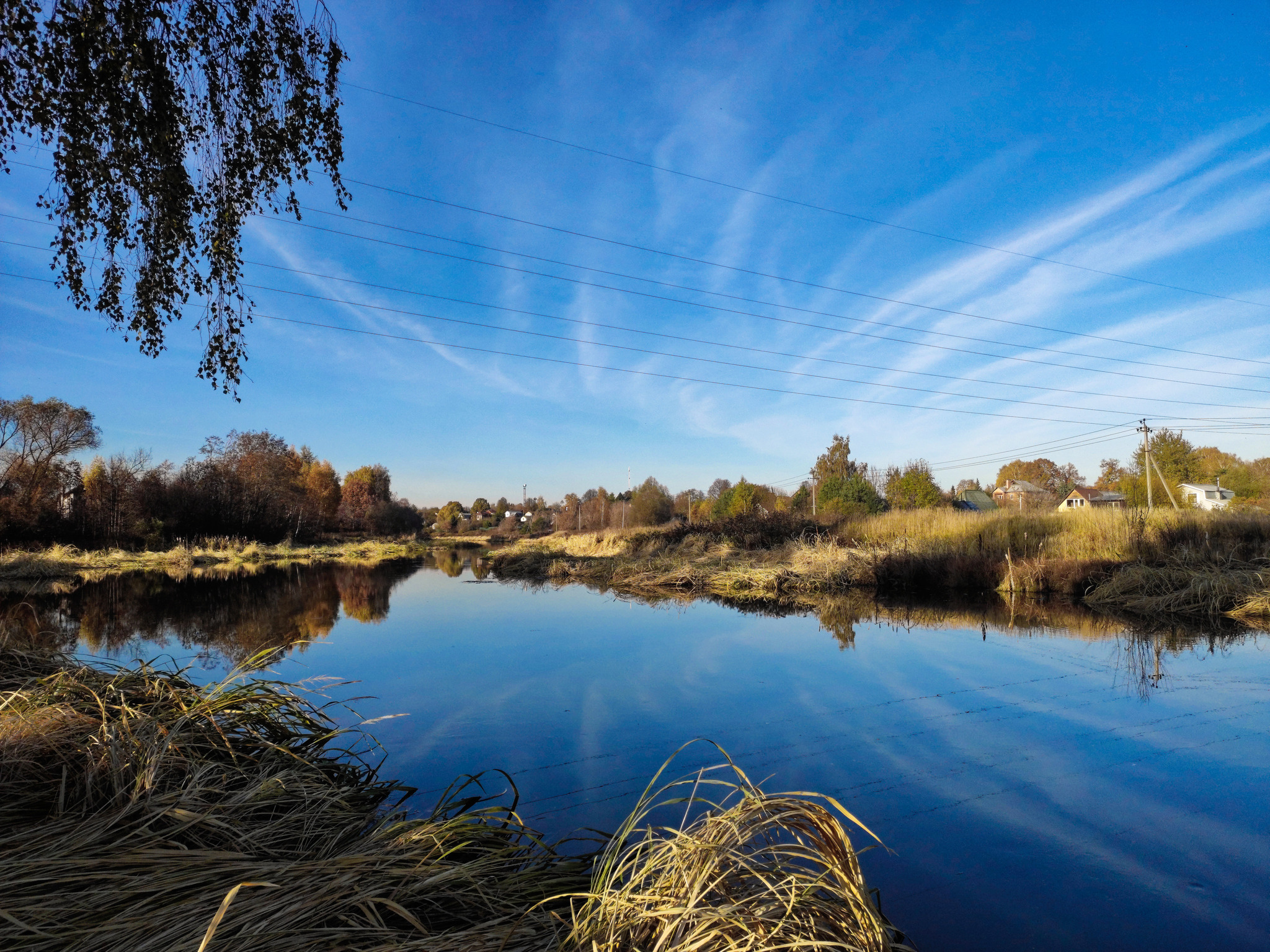 2 hours before sunset. 10/21/2024 - My, The nature of Russia, Nature, Autumn, October, Pond, Beautiful view, Spherical panorama, Sunset, Mobile photography, Longpost