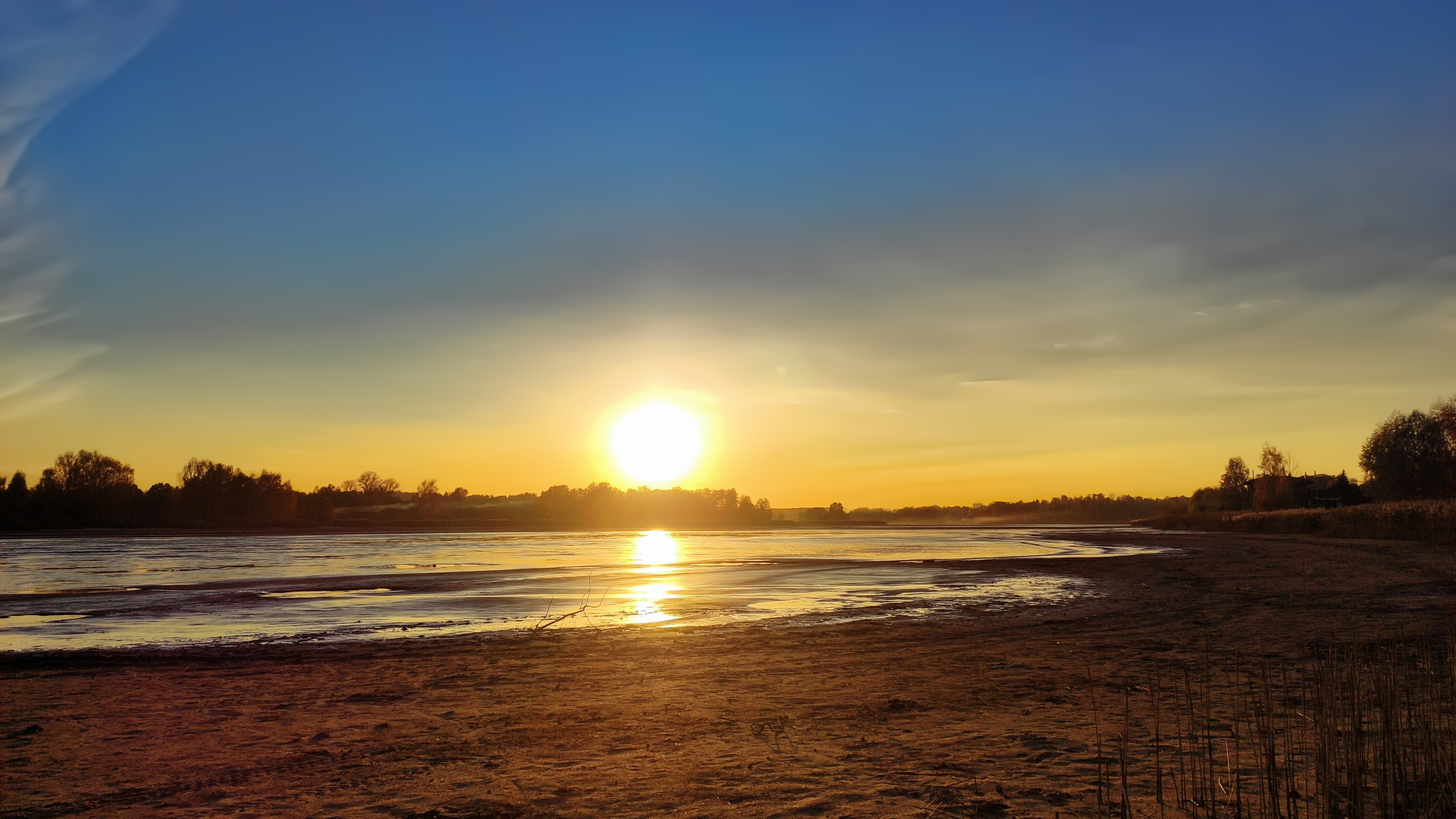 2 hours before sunset. 10/21/2024 - My, The nature of Russia, Nature, Autumn, October, Pond, Beautiful view, Spherical panorama, Sunset, Mobile photography, Longpost