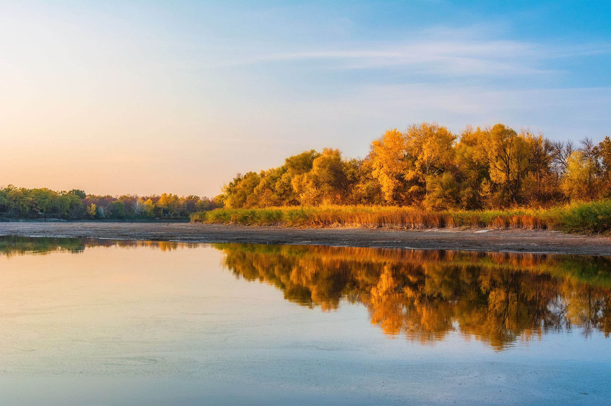 Autumn palette - My, The photo, Nikon, Nature, Landscape, Autumn, River, Reflection