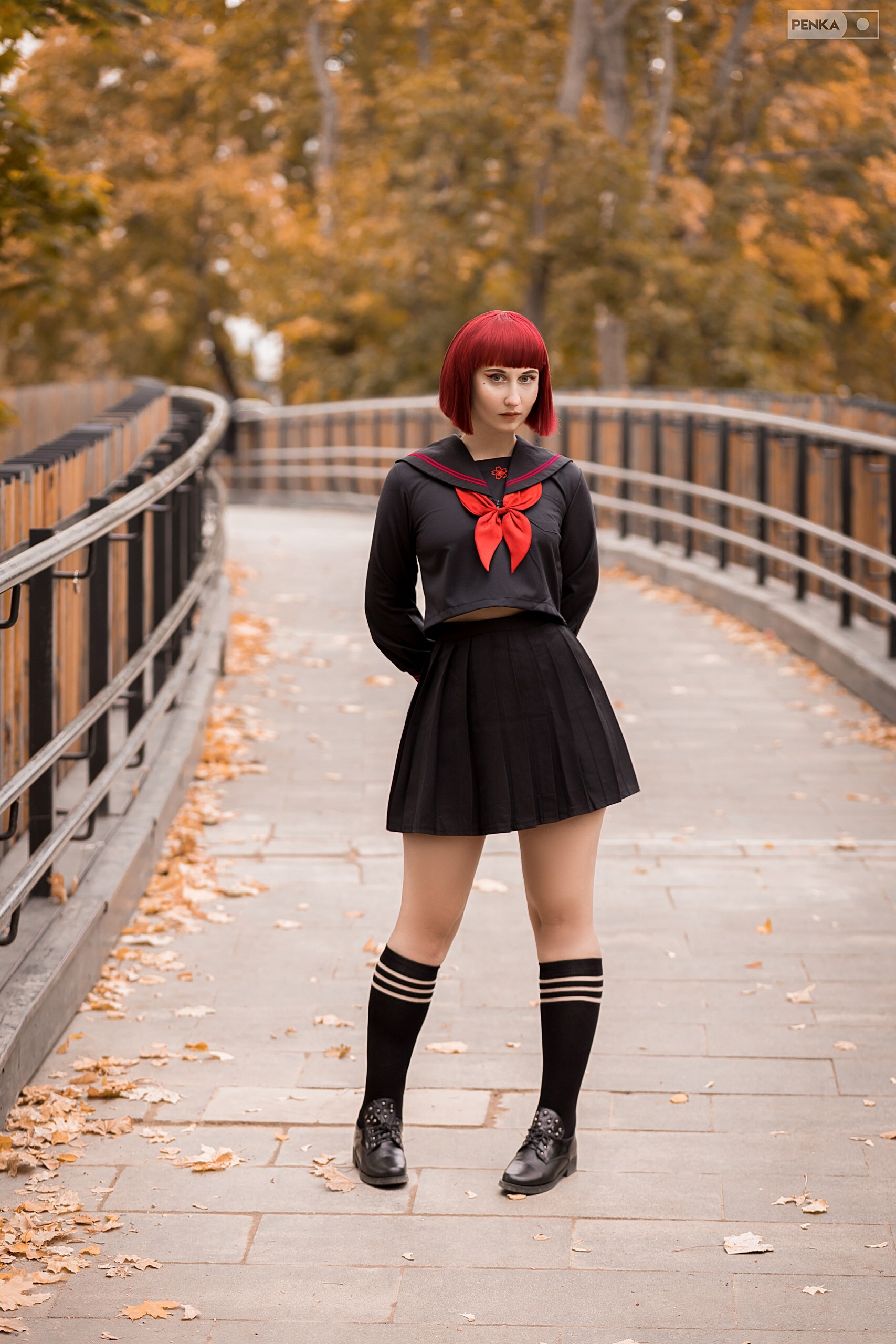 Autumn love story in the park - My, Cosplay, Original, Halloween, Anime, Cosplayers, Longpost