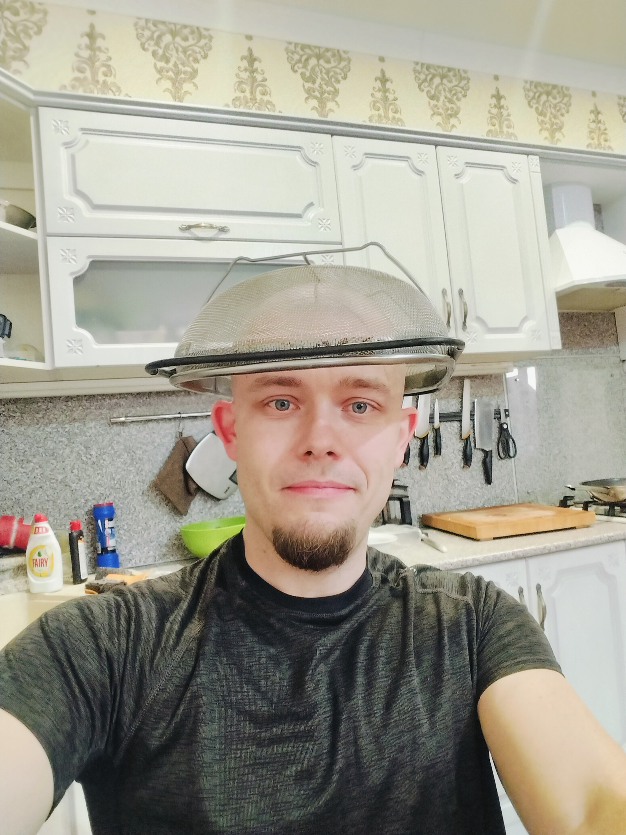 Reply to the post Again about the Pastafarian teacher - My, Pastafarianism, Flying pasta monster, School, Religion, A wave of posts, Negative, Reply to post, The moral support, Colander, The photo, Sieve