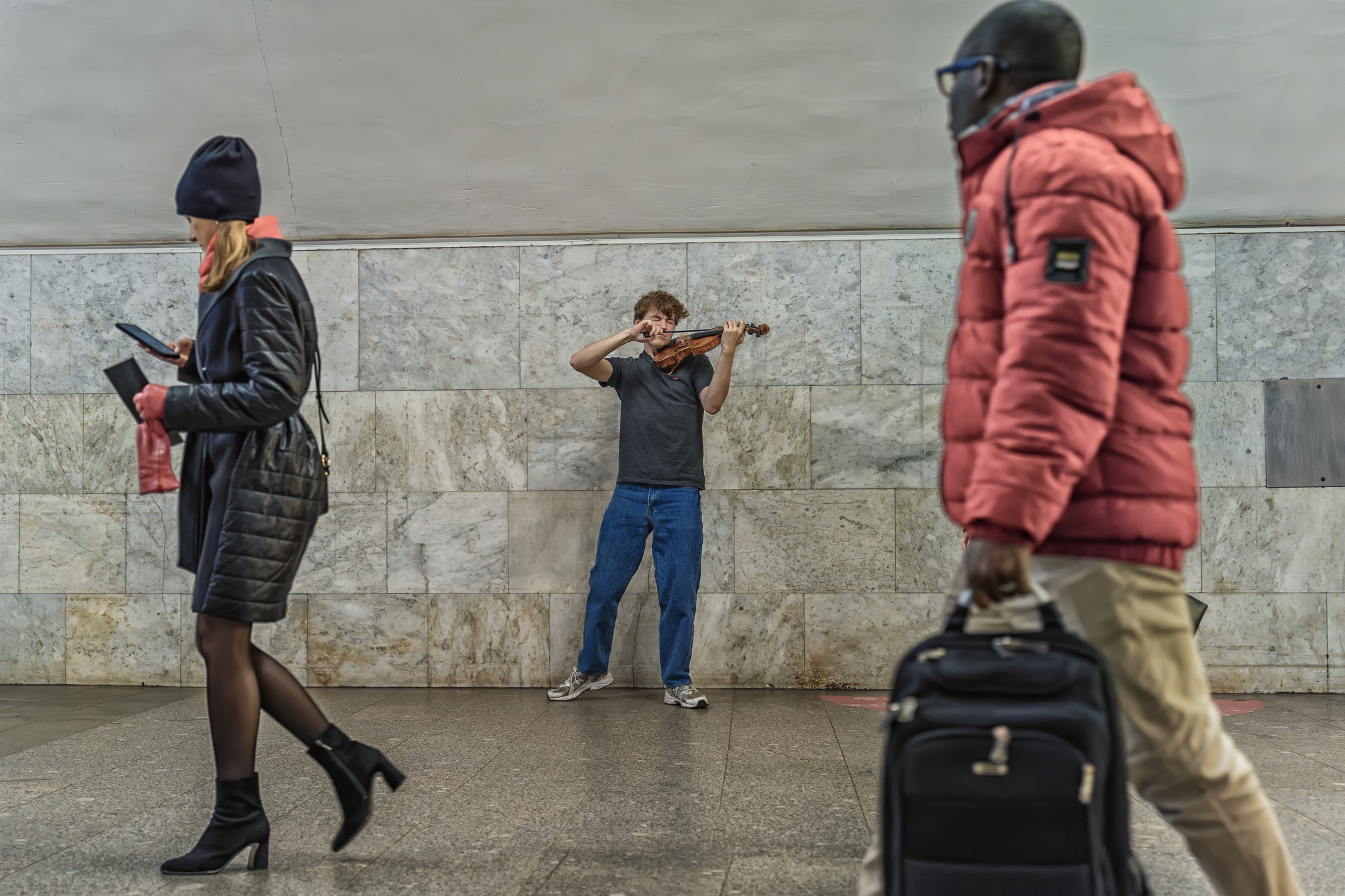 A chance meeting - My, The photo, Beginning photographer, Street musicians, Longpost