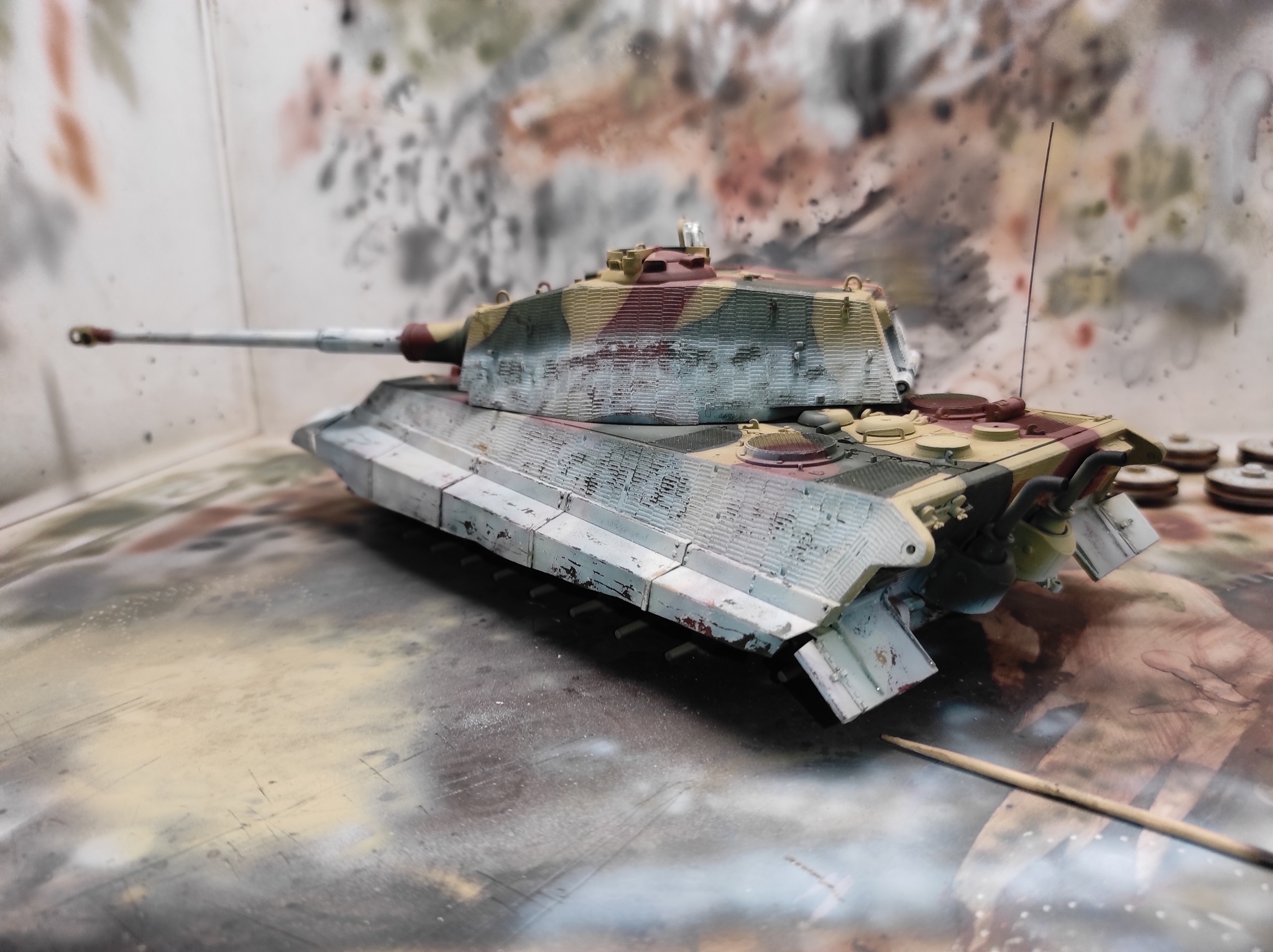 KING TIGER MENG 1/35 - My, Modeling, Technics, Tanks, Stand modeling, The Second World War, Creation, Tiger, Military equipment, Military history, Longpost, Scale model, Scale 1:35