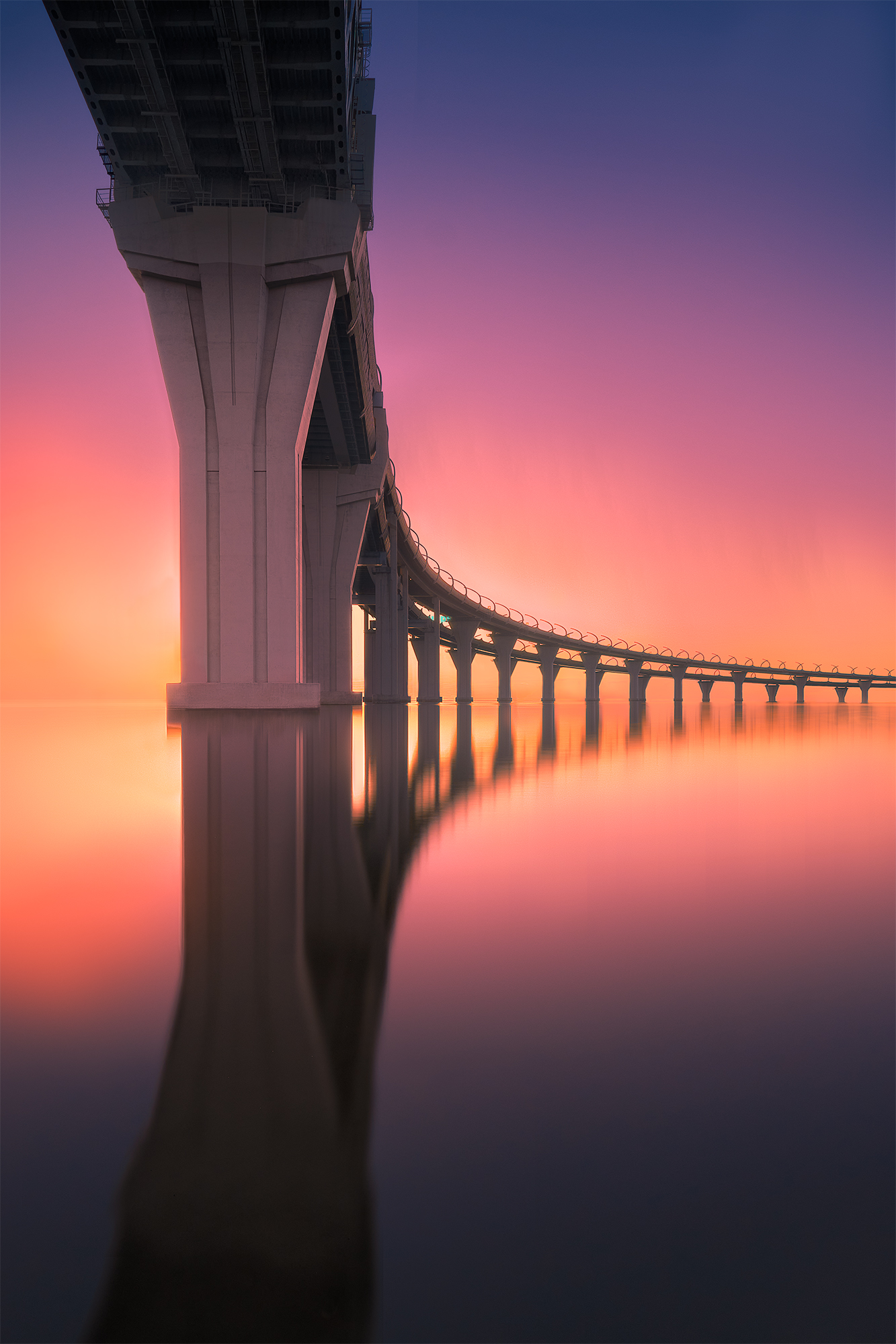 Sunset on a gunboat - My, Kanonersky Island, Bridge, Sunset, Architecture, Zsd, Saint Petersburg, Fujifilm