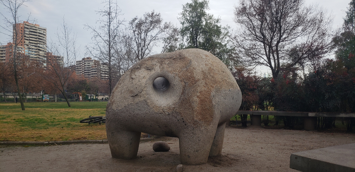 Bicentenario Park. Santiago. Chile - My, A bike, Solo travel, Bike trip, Travels, Cyclist, Bike ride, South America, Andes, The park, Walk, The mountains, Video, Youtube, Longpost, The photo