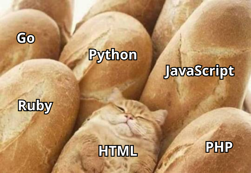 Got in there - Picture with text, Memes, Programming languages, cat, Bread