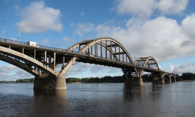 Bridges on coins. Russia. Rybinsk bridge - Coin, Numismatics, sights, Collecting