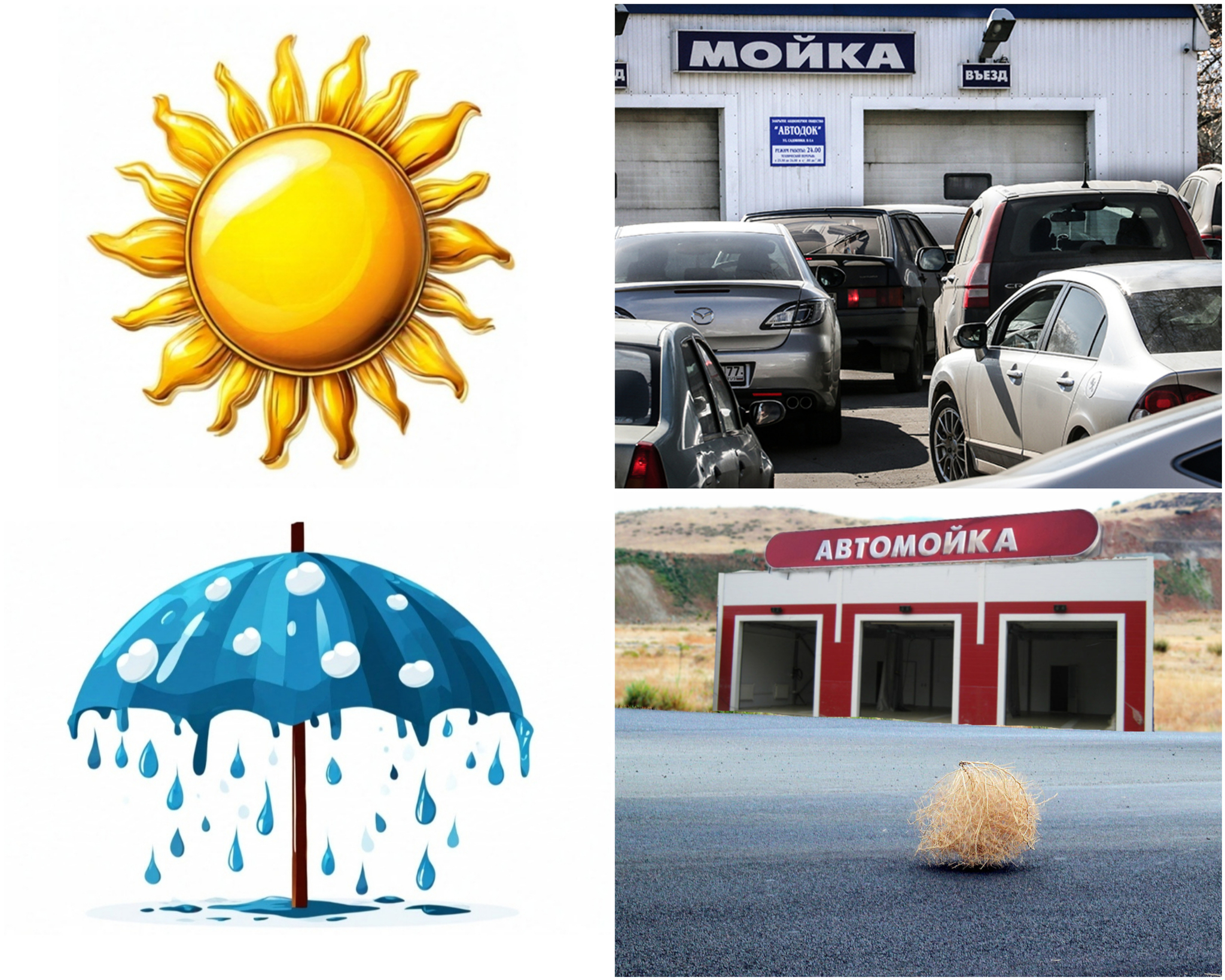 Weather dependence... - My, Auto, Humor, Car wash, Weather