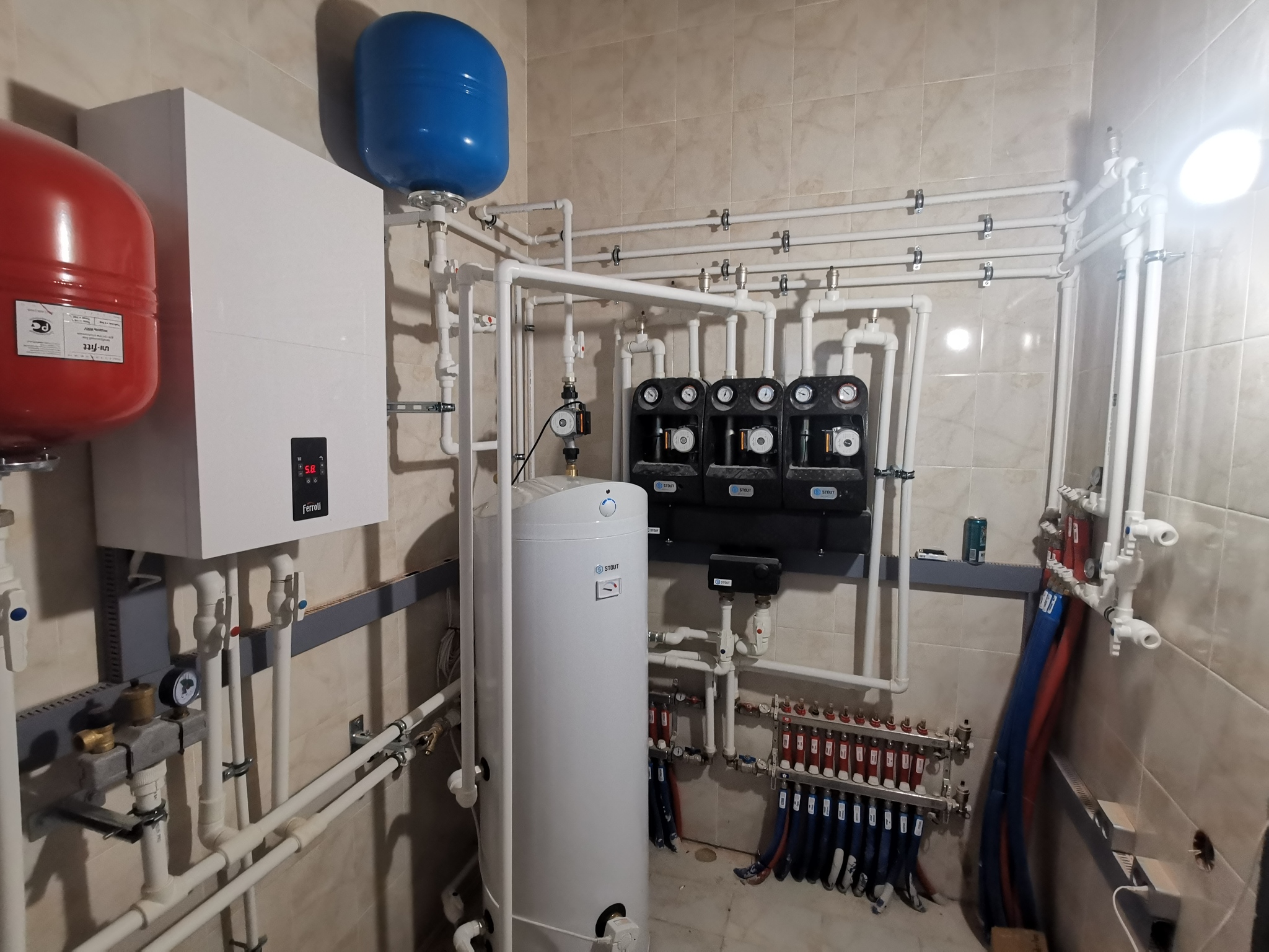 Heating and water supply, Veshki MSK) - My, Repair, Building, Home construction, Plumbing, Heating, Installation of heating systems, Pipe, Plumber, Longpost