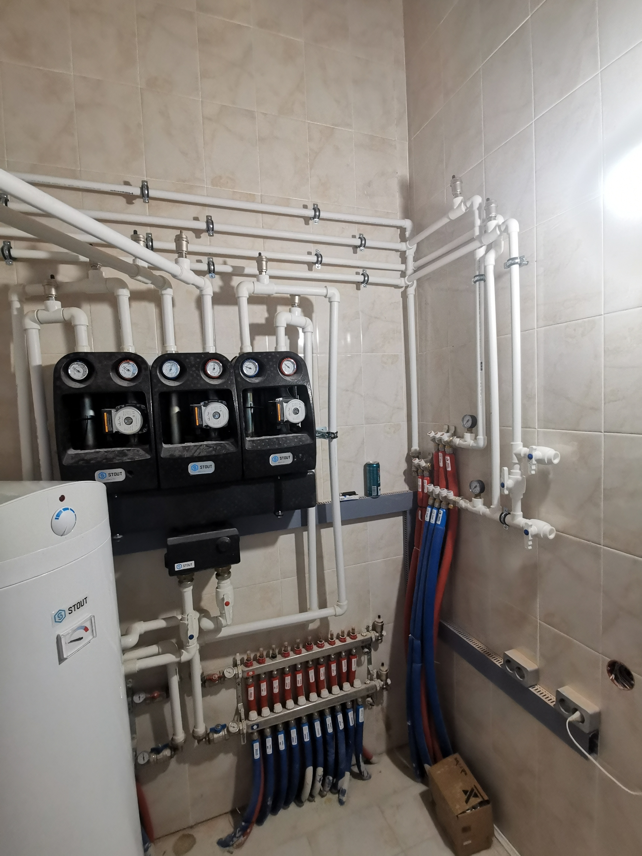 Heating and water supply, Veshki MSK) - My, Repair, Building, Home construction, Plumbing, Heating, Installation of heating systems, Pipe, Plumber, Longpost