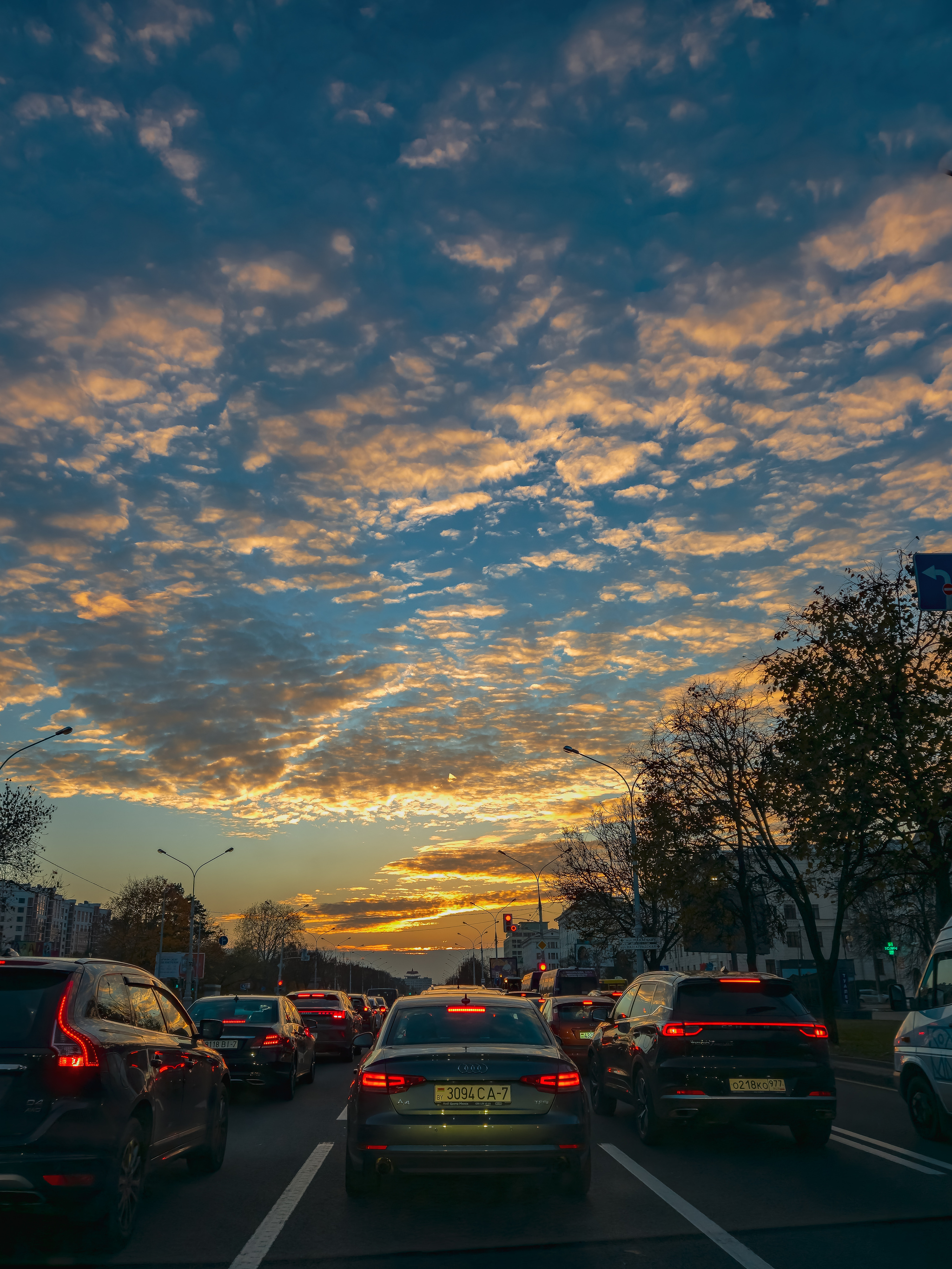 Minsk, Independence Avenue - My, Minsk, After work, Republic of Belarus, Mobile photography, Sunset, Avenue