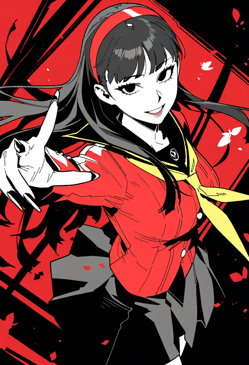 Yukiko - Art, Anime, Anime art, Neural network art, Persona, Persona 4, Amagi Yukiko, Game art, Games, Longpost