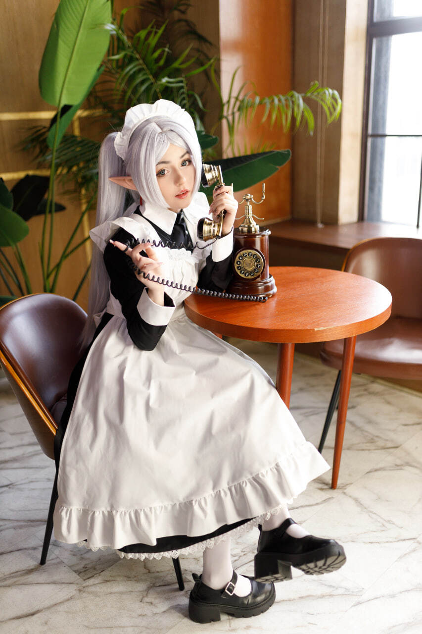 Sir, would you like me to warm up a cup of tea? I just recently learned a spell that keeps the tea always warm. - My, Cosplay, Cosplayers, Girls, The photo, Sousou no Frieren, Frieren, Longpost