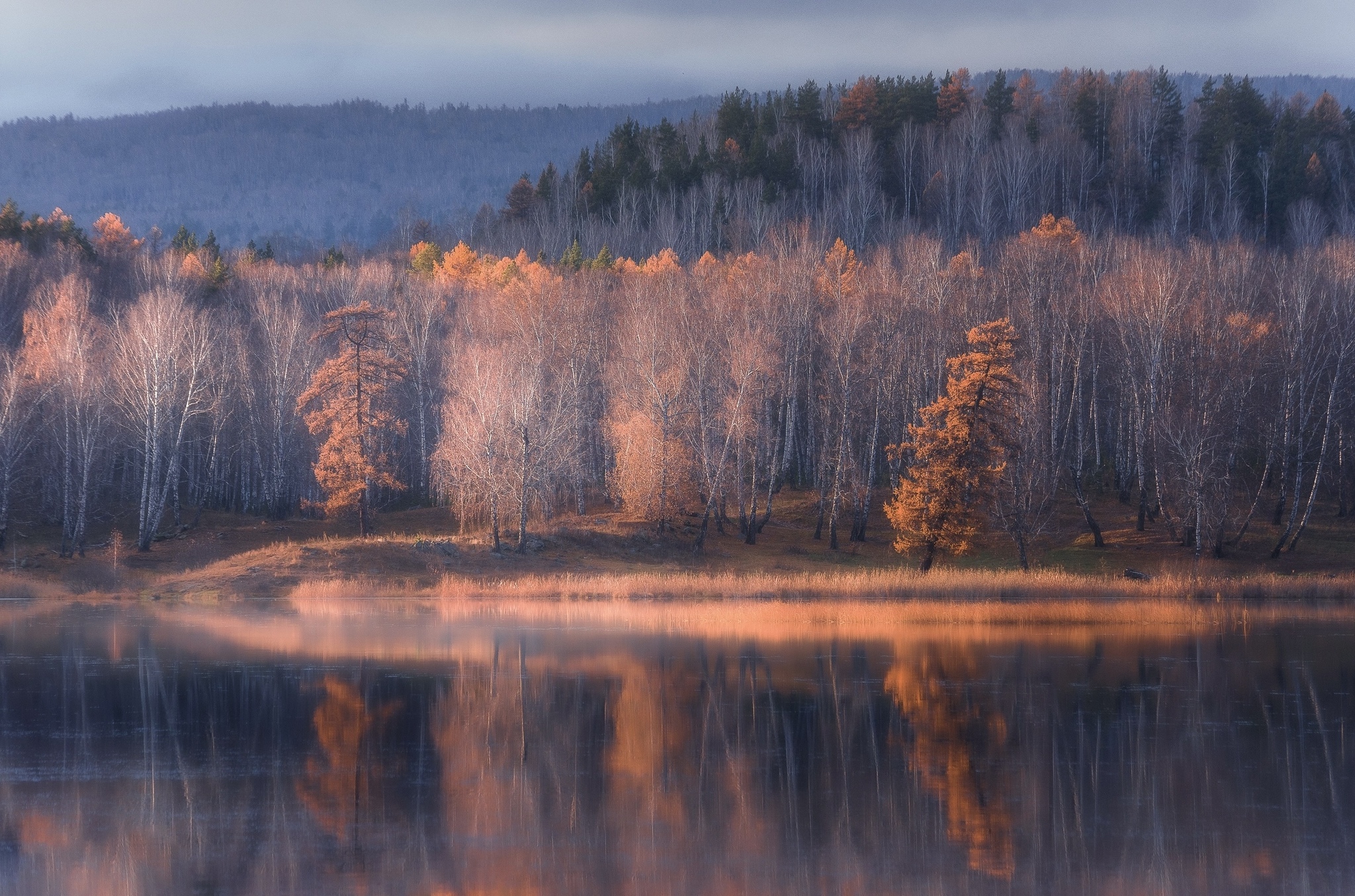 Peschanoye Lake, October - My, Chelyabinsk region, Miass, Highway M5, Sunset, Landscape, Southern Urals, Longpost