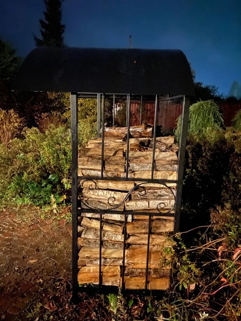 Firewood box D-7 (volume 2.4m3) with a grid I love a private house - Metal products, Male, Firewood, Woodshed, Longpost