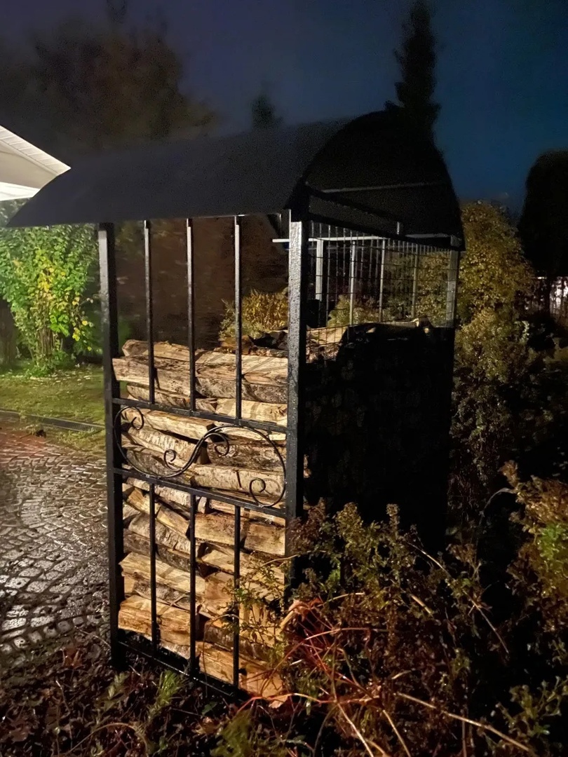 Firewood box D-7 (volume 2.4m3) with a grid I love a private house - Metal products, Male, Firewood, Woodshed, Longpost