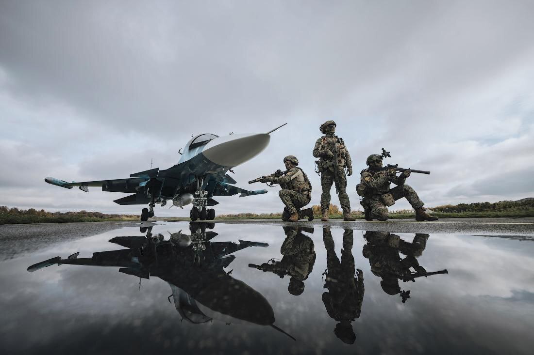 The best guys near the best device) - Aviation, Airplane, Army, The photo, Su-34, Military aviation