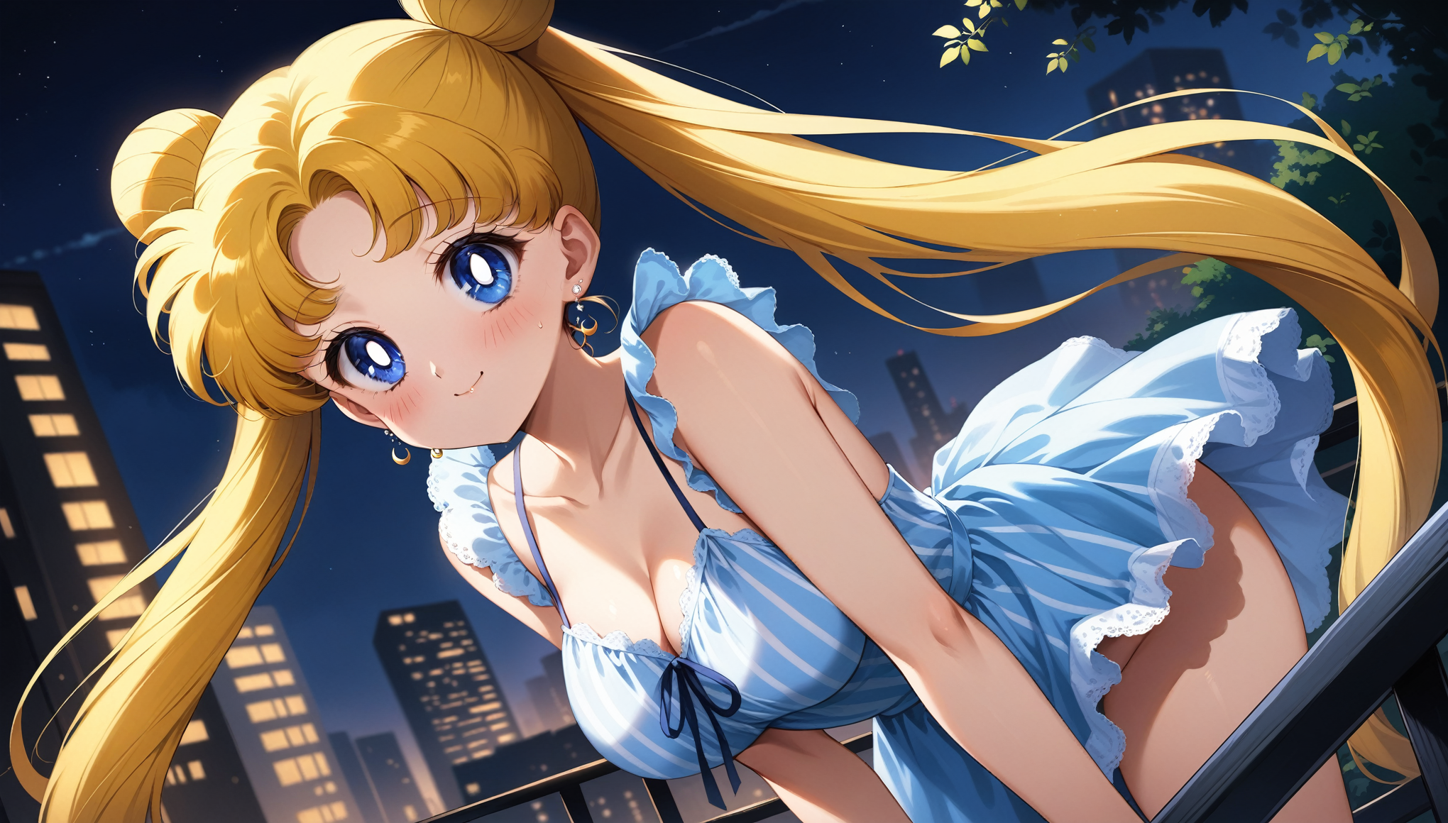 Usagi-chan o chmon shimashita ka? - My, Desktop wallpaper, Anime, Sailor Moon, Tsukino Usagi, Housemaid, Choker, Bunnysuit