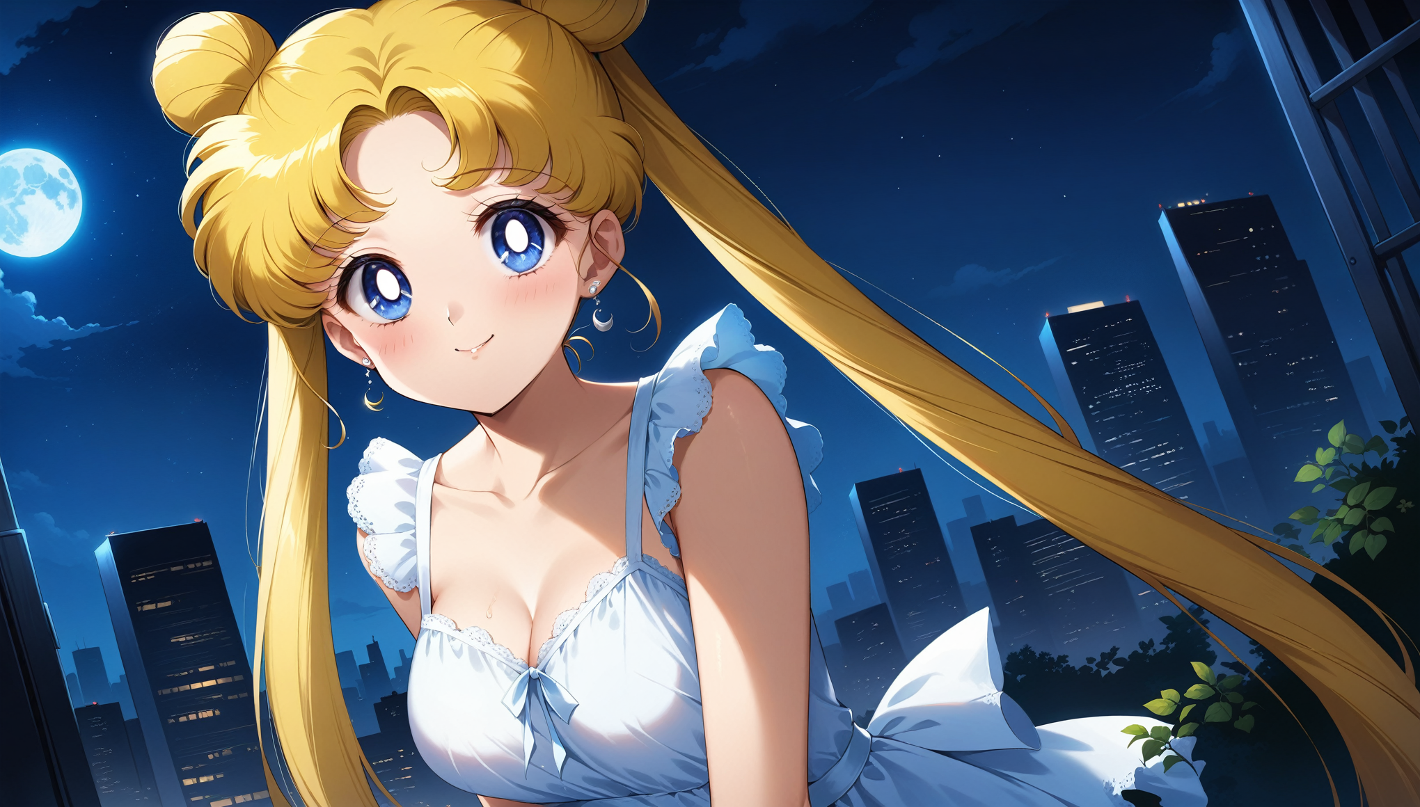 Usagi-chan o chmon shimashita ka? - My, Desktop wallpaper, Anime, Sailor Moon, Tsukino Usagi, Housemaid, Choker, Bunnysuit