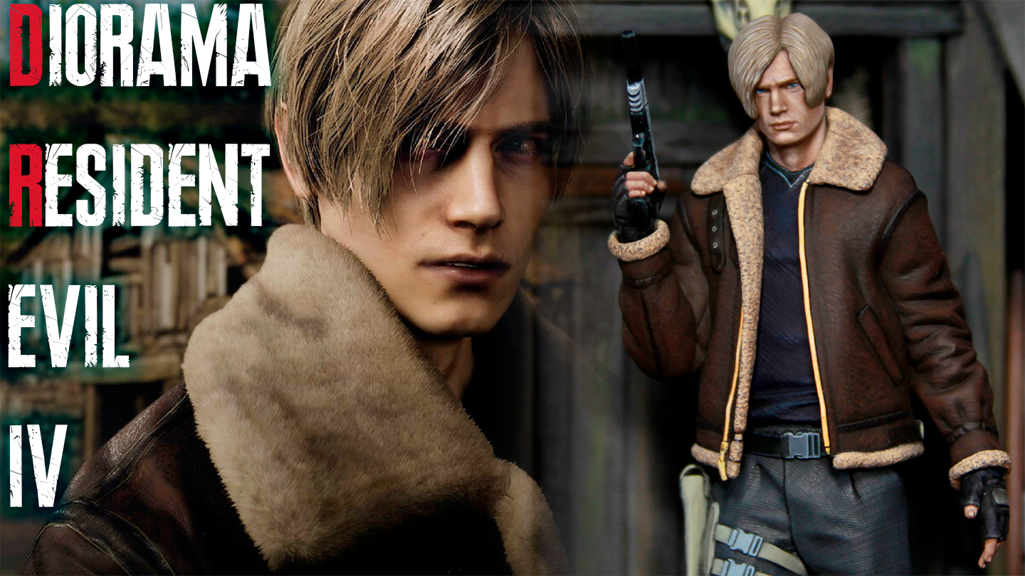 Leon Kennedy Resident Evil 4 Remake Action Figure Model Author - My, 3D печать, Modeling, Collecting, Diorama, Scale model, Painting miniatures, Stand modeling, Resident Evil 4, Resident Evil 4 Remake, Leon Kennedy, Capcom, Longpost